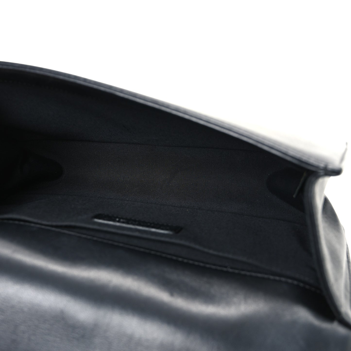 Lambskin Quilted Medium Boy Flap Black