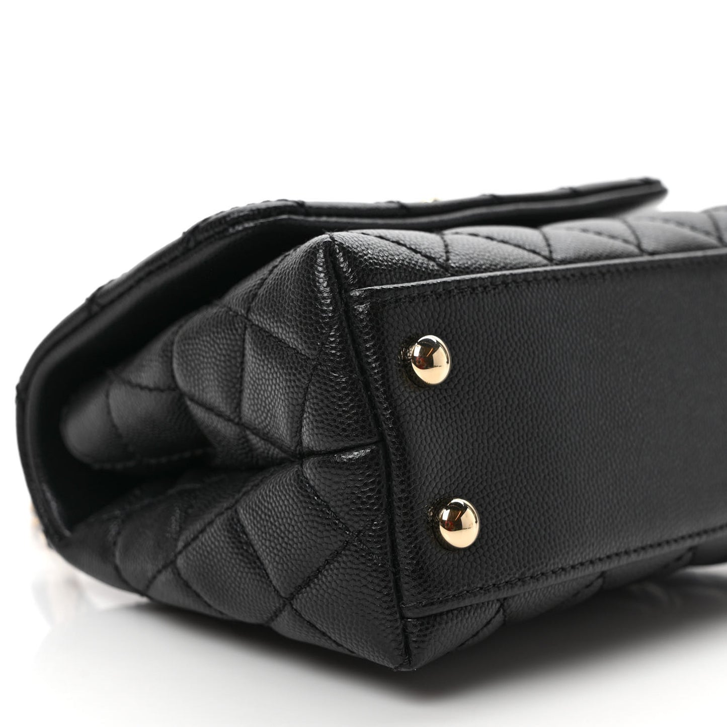 Caviar Quilted Extra Mini Coco Handle Flap Black