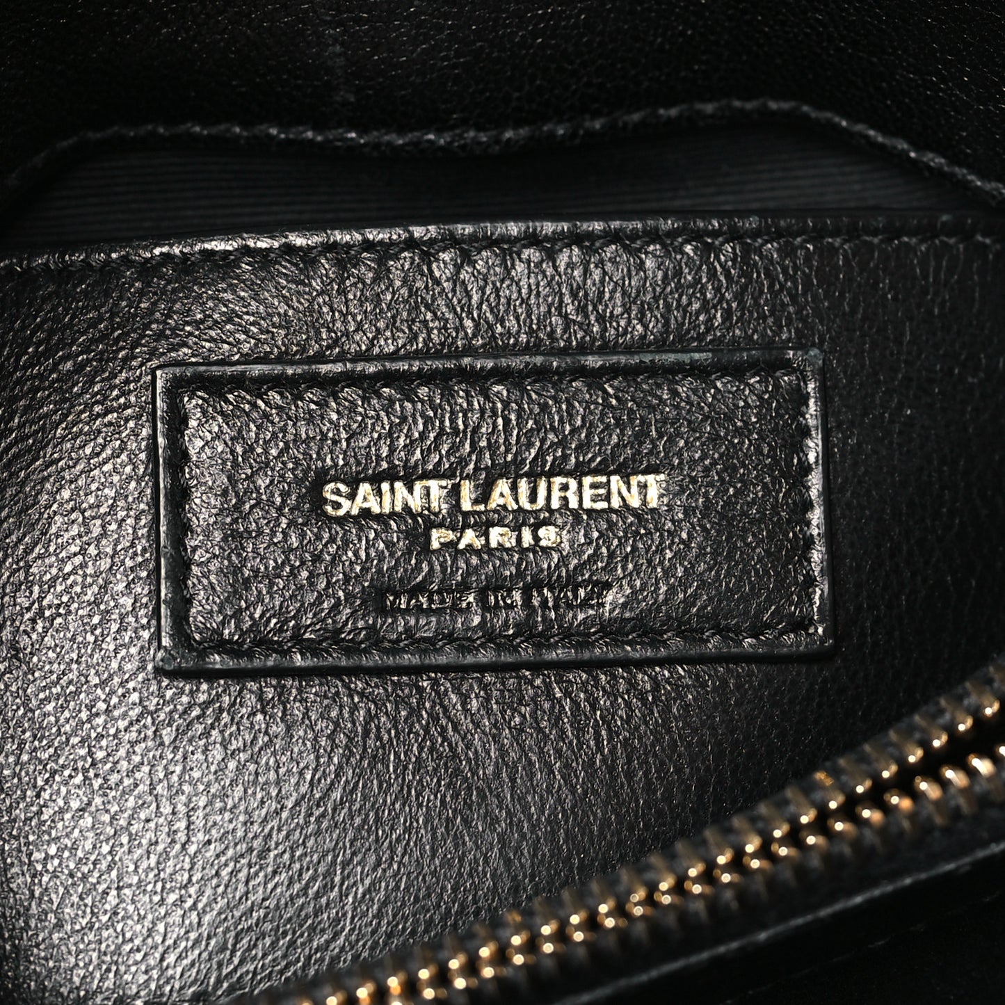 Sheepskin Matelasse Chevron Monogram Medium College Bag Black