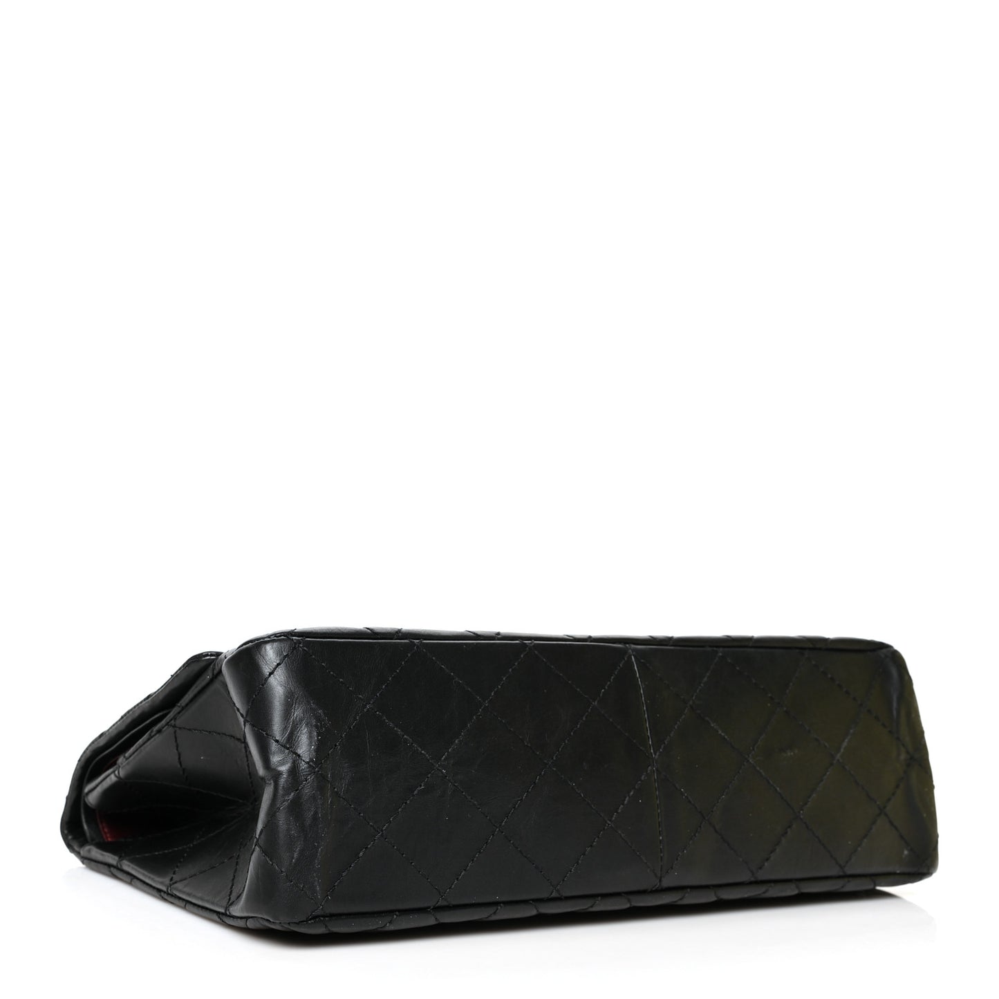 Aged Calfskin Quilted 2.55 Reissue 227 Flap Black