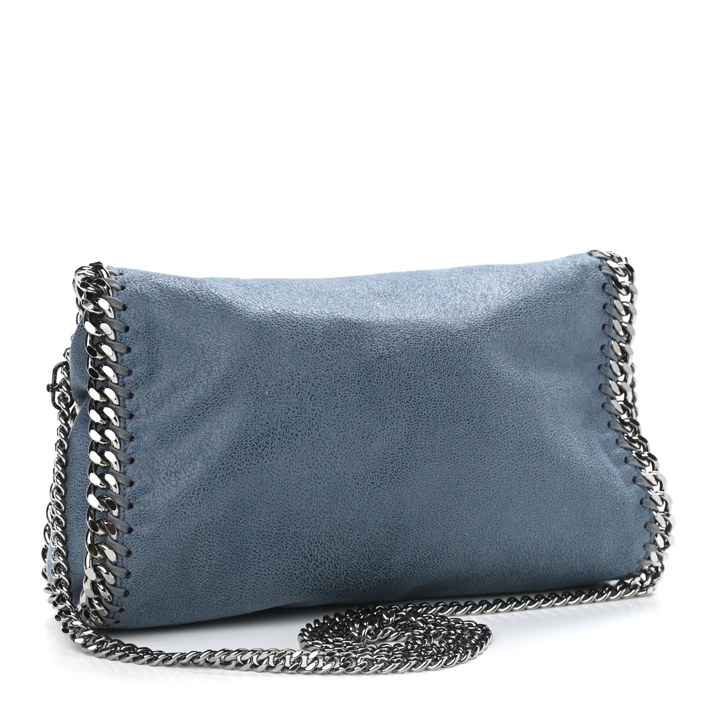 Shaggy Deer Mini Falabella Fold Over Tote Light Blue