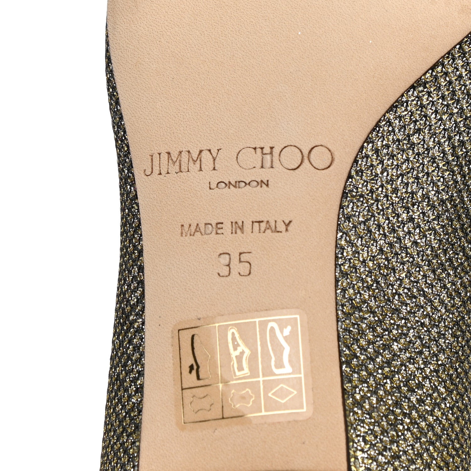 Jimmy Choo Glitter Fabric Amelia Pumps 35 Light Bronze 6 of 10