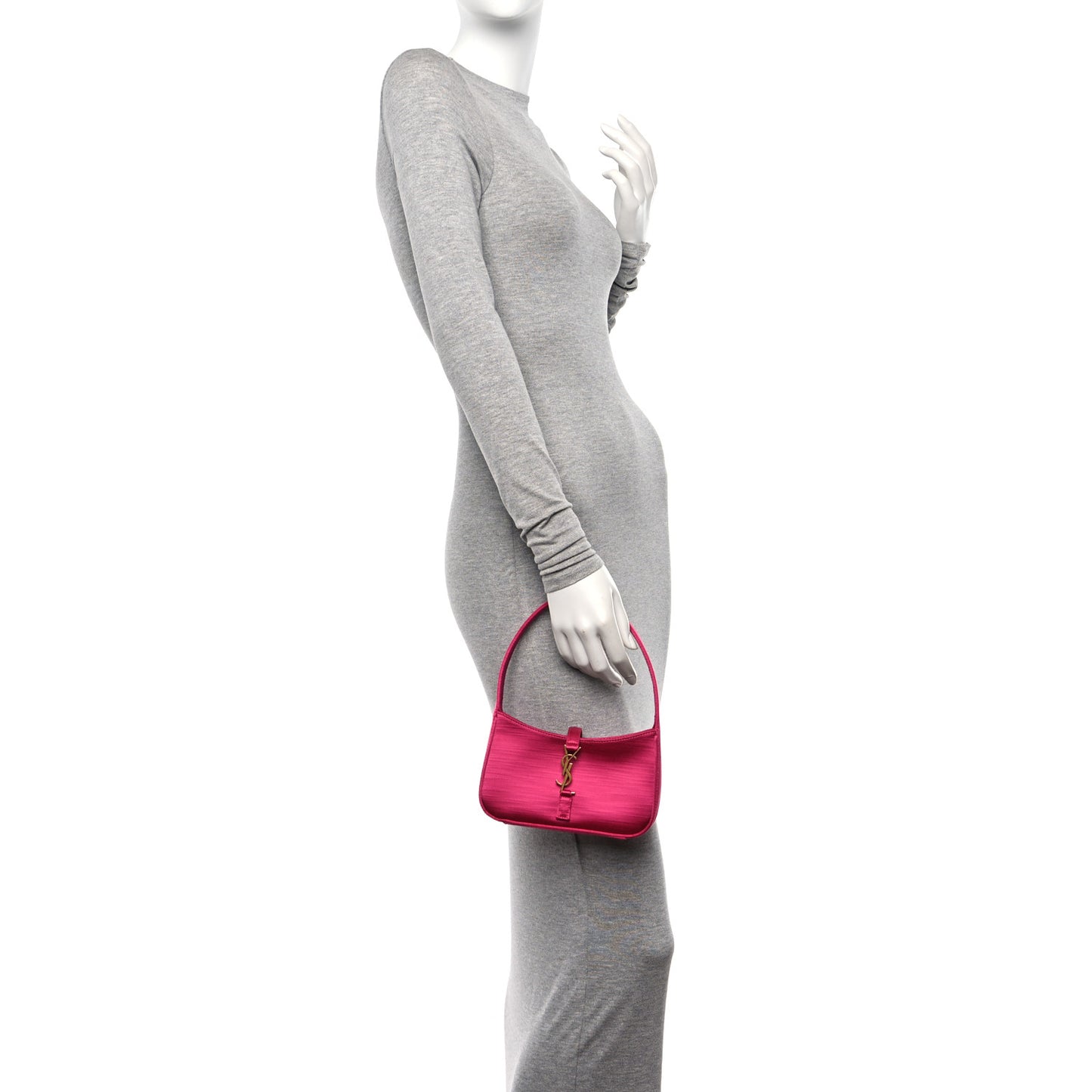 Satin Le 5 A 7 Mini Hobo Guava Pink