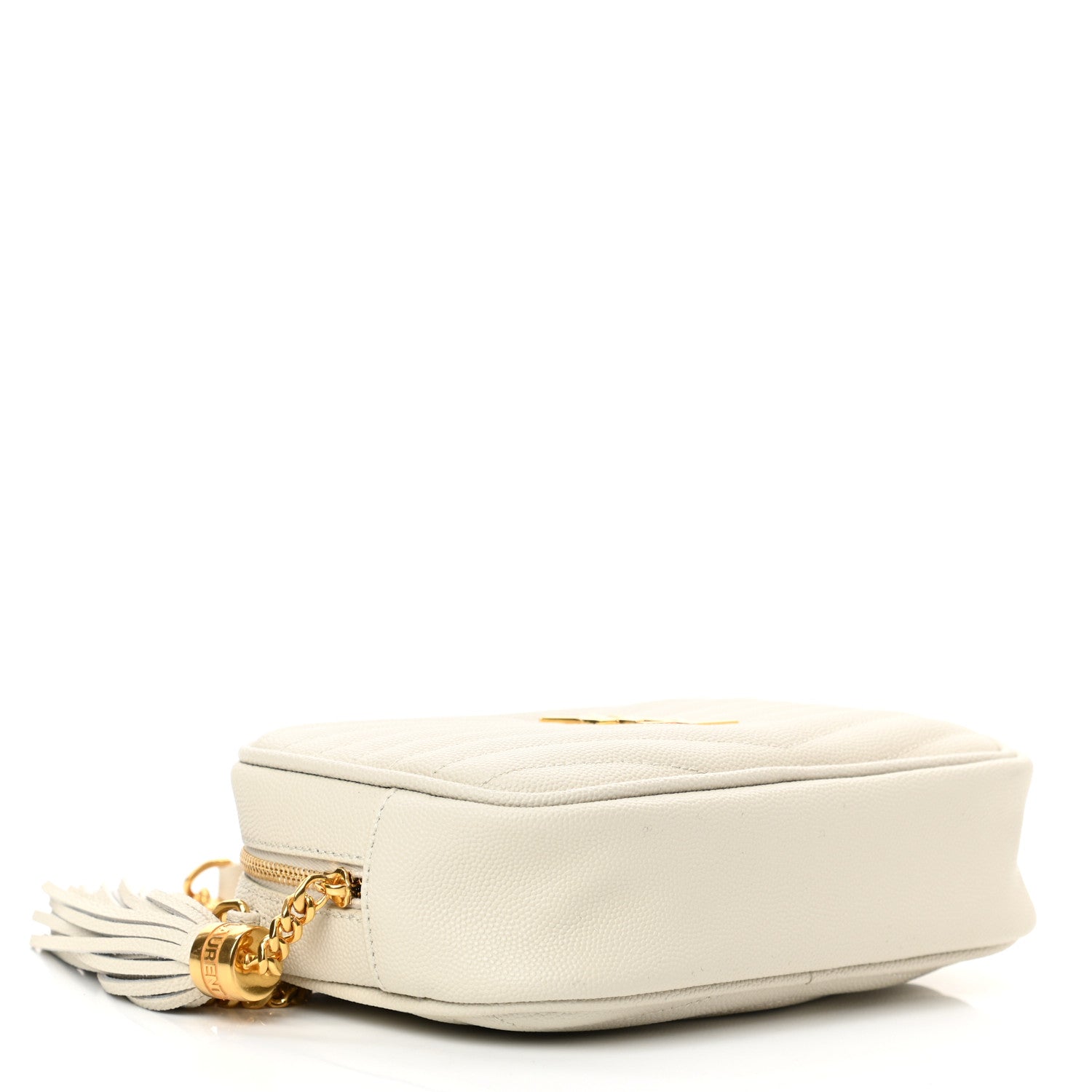 Saint Laurent Grain De Poudre Matelasse Monogram Mini Lou Camera Bag Crema Soft 3 of 12