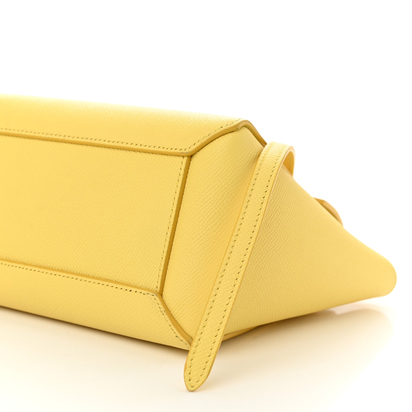 Grained Calfskin Nano Belt Bag Citron