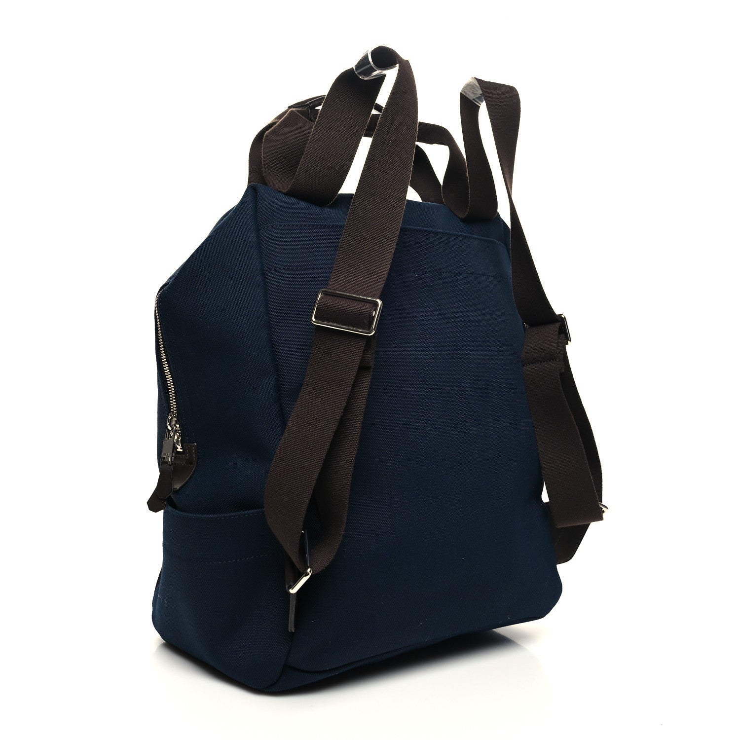 Hermes Toile Groom School Backpack Bleu Navy Feu 3 of 13