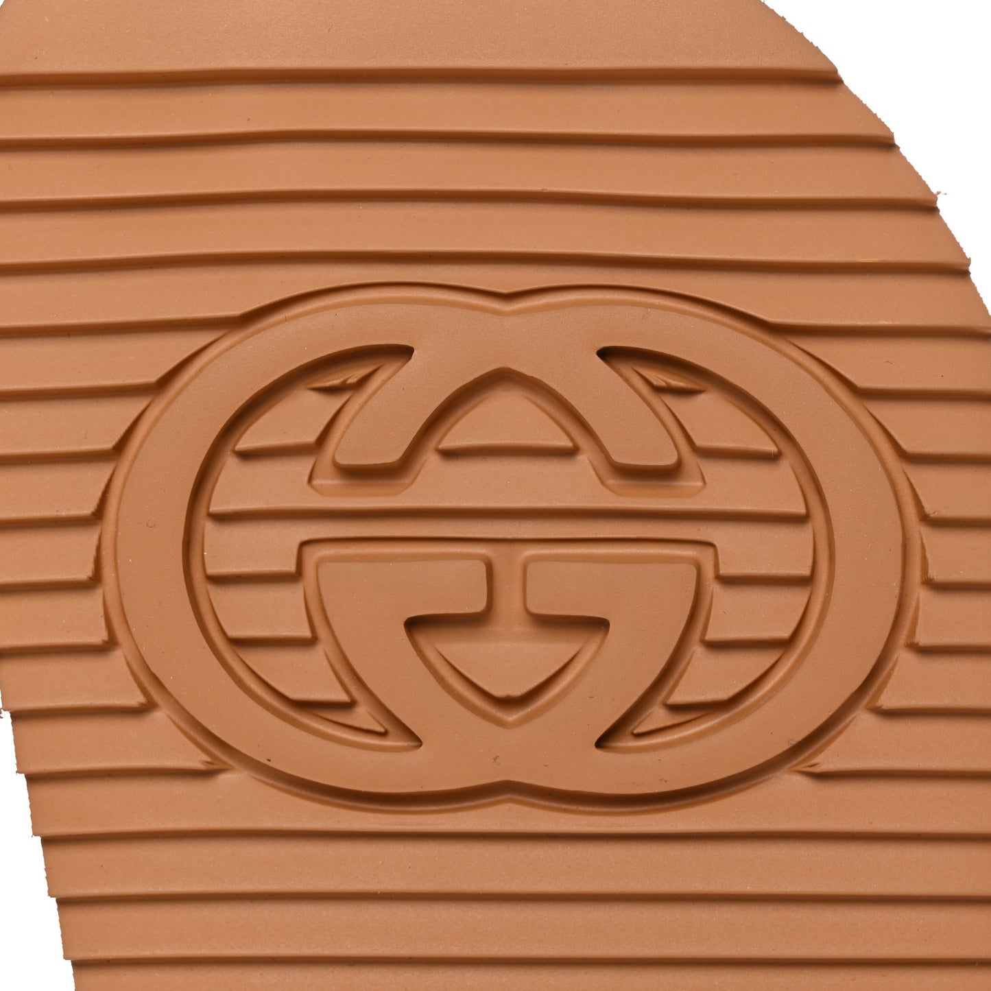 Monogram Jumbo GG Nappa Samoa Platform 40mm Slide Sandals 35 Camel Ebony New Acero