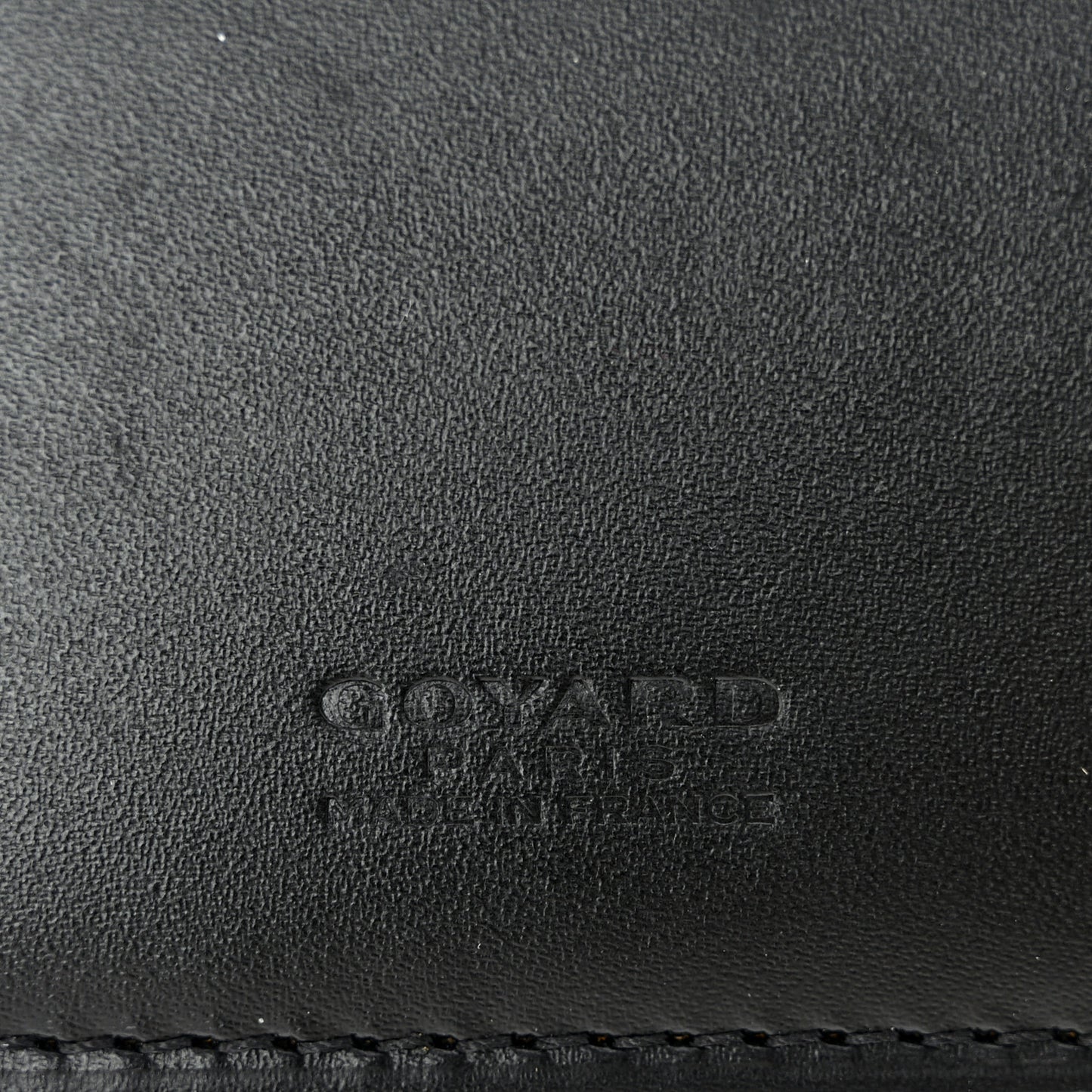 Goyardine Grenelle Passport Wallet Black Gold