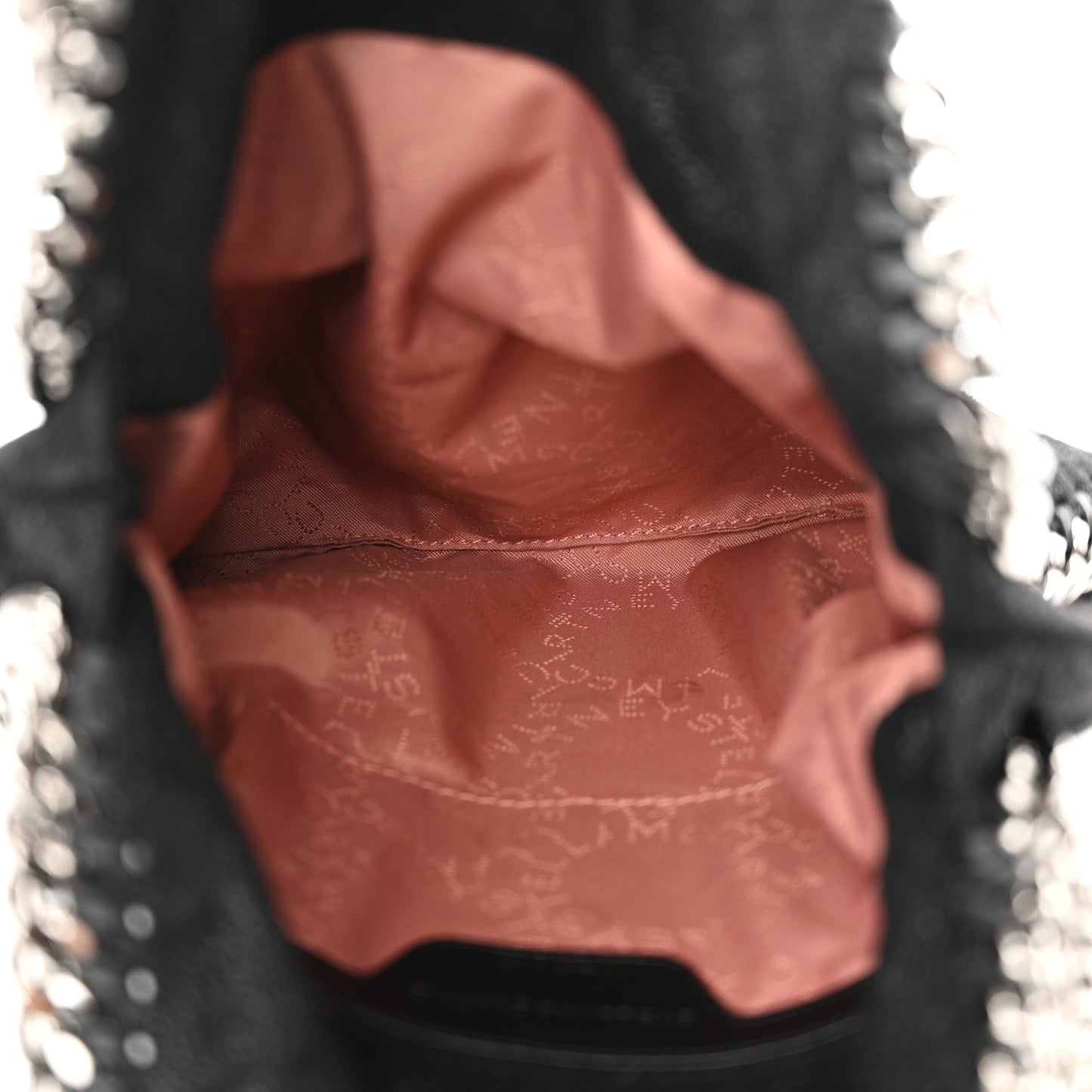 Shaggy Deer Mini Falabella Fold Over Tote Black