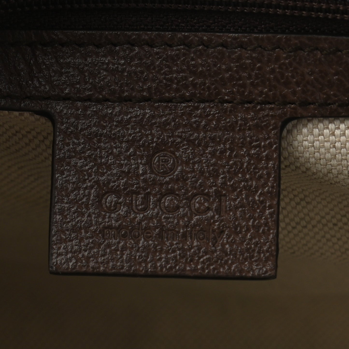 GG Supreme Monogram Web Toiletry Case Brown