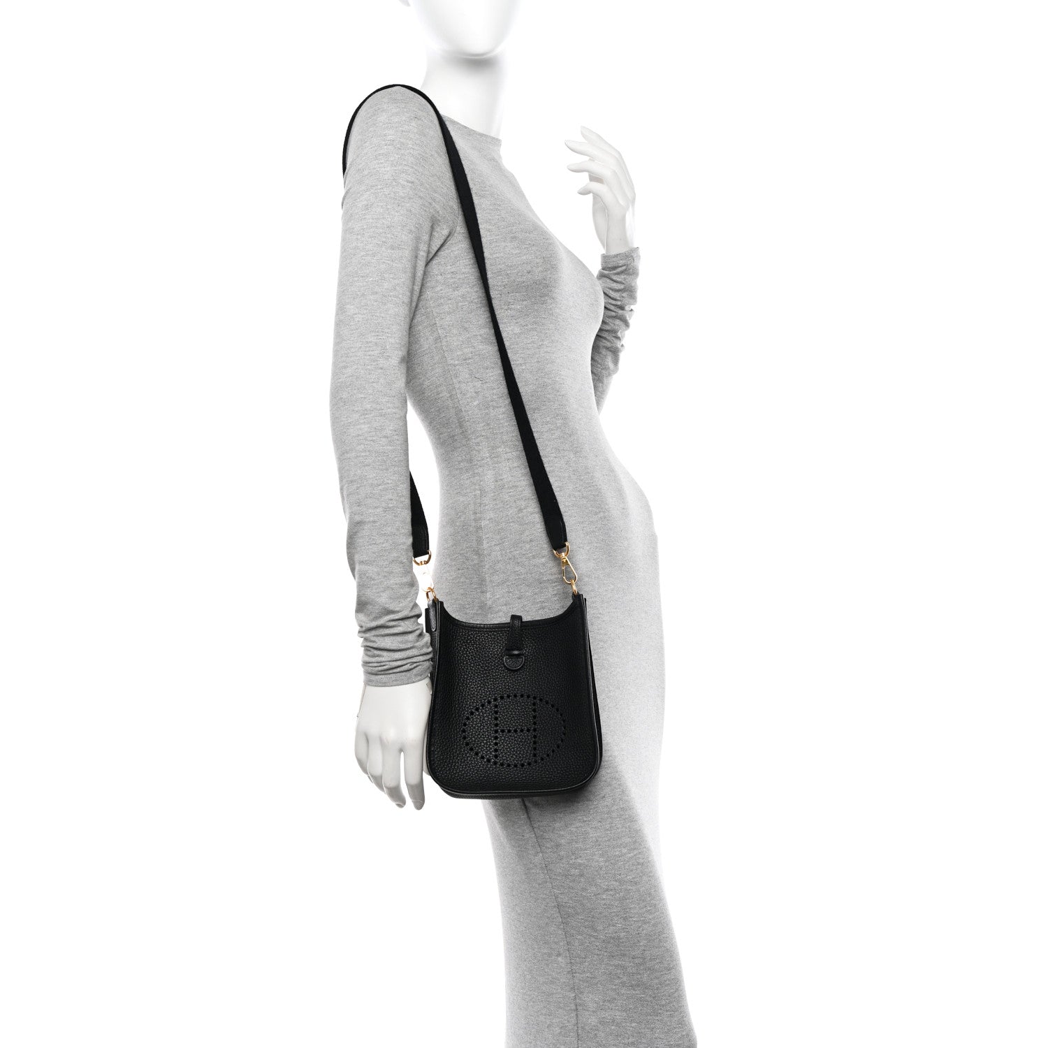 Hermes Taurillon Clemence Evelyne TPM Black 2 of 11
