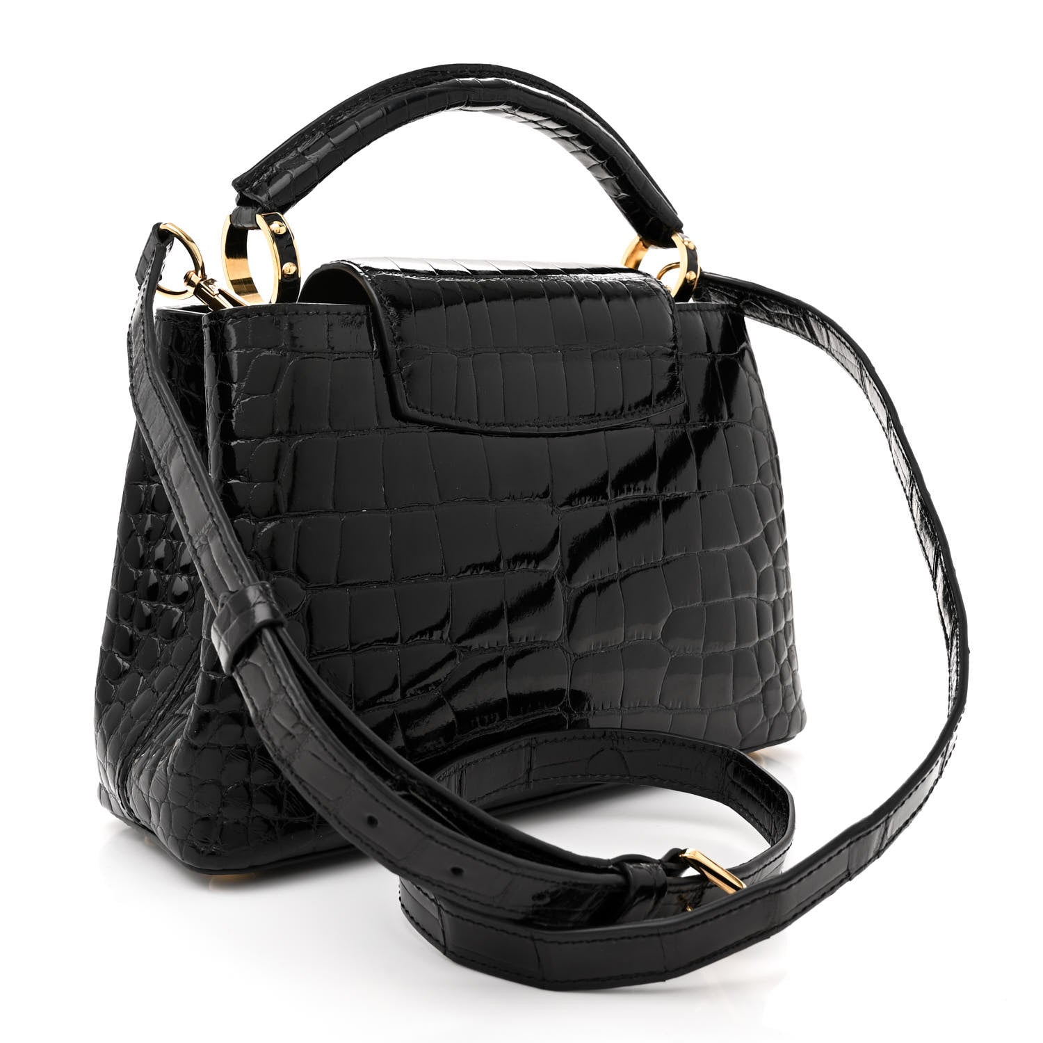 Louis Vuitton Brilliant Alligator Capucines BB Black 3 of 11