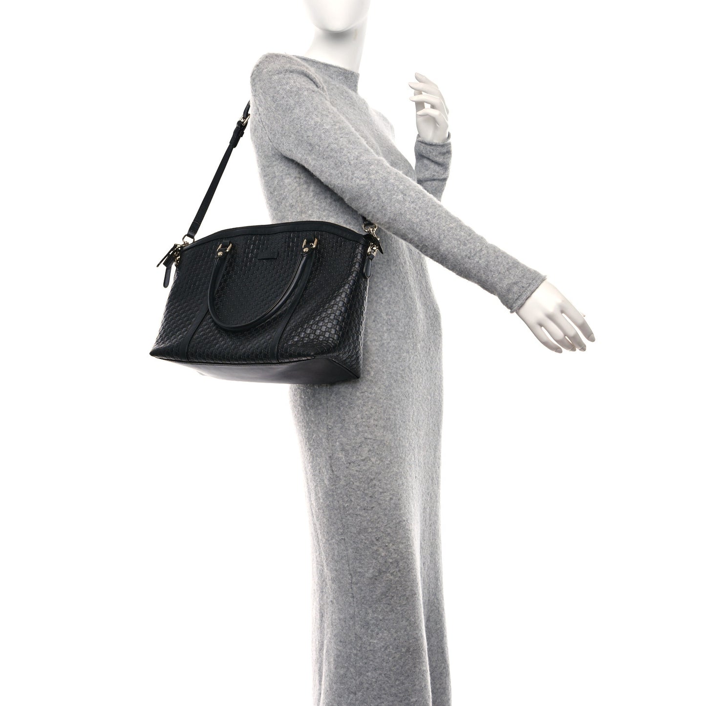 Soft Microguccissima Dome Satchel Black