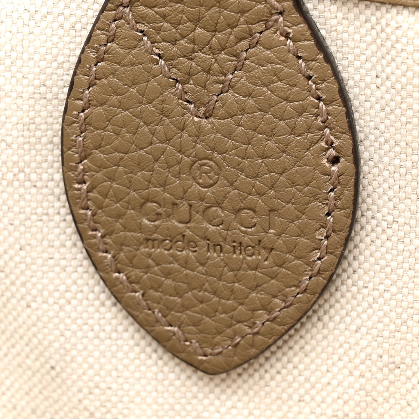 Monogram Jumbo GG Calfskin Web Large Shopping Tote Taupe
