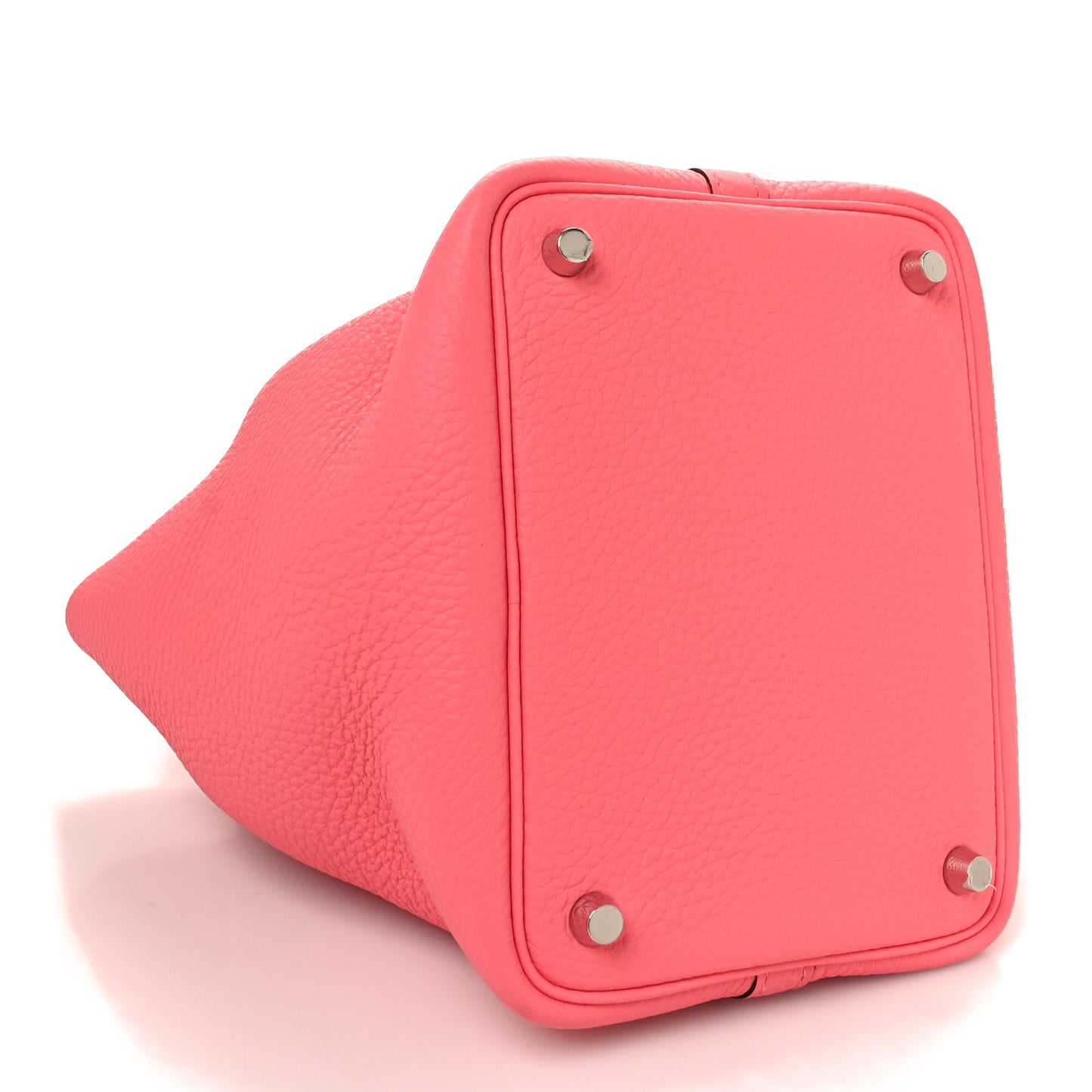 Taurillon Clemence Matte Alligator Picotin Lock Touch 18 PM Rose Azalee Bougainvillier