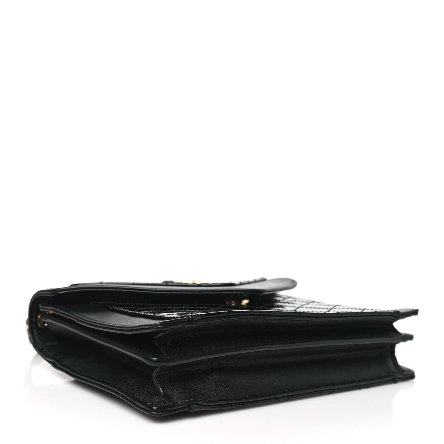 Lambskin Patent Quilted Mini Gaby Satchel Black