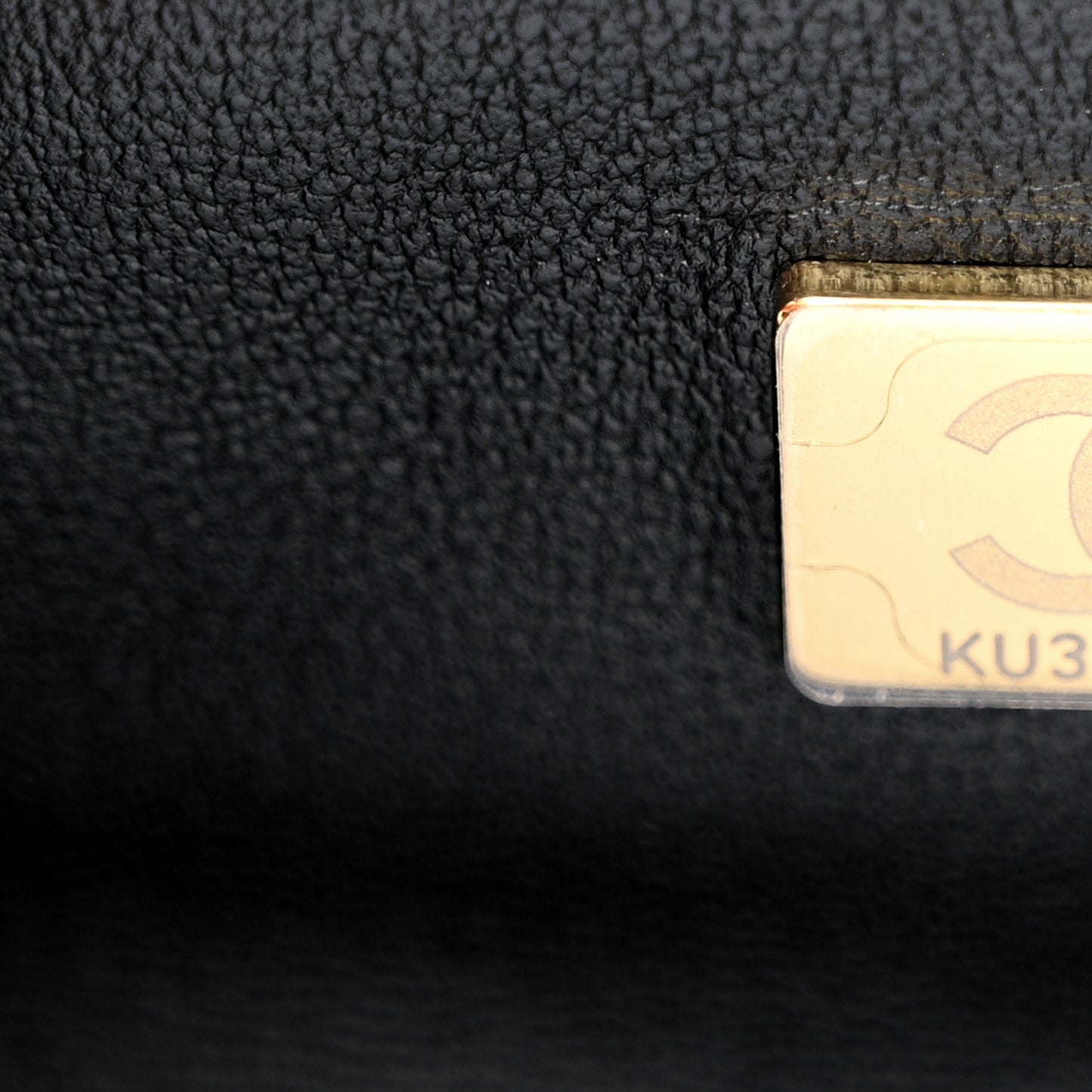Lambskin Quilted CC Kisslock Clutch Black