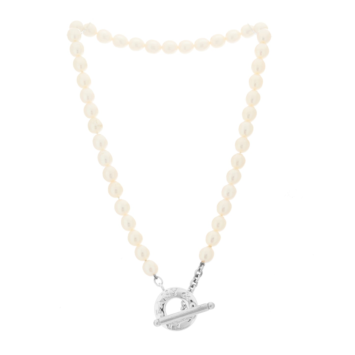 Sterling Silver Pearl Strand Toggle Necklace