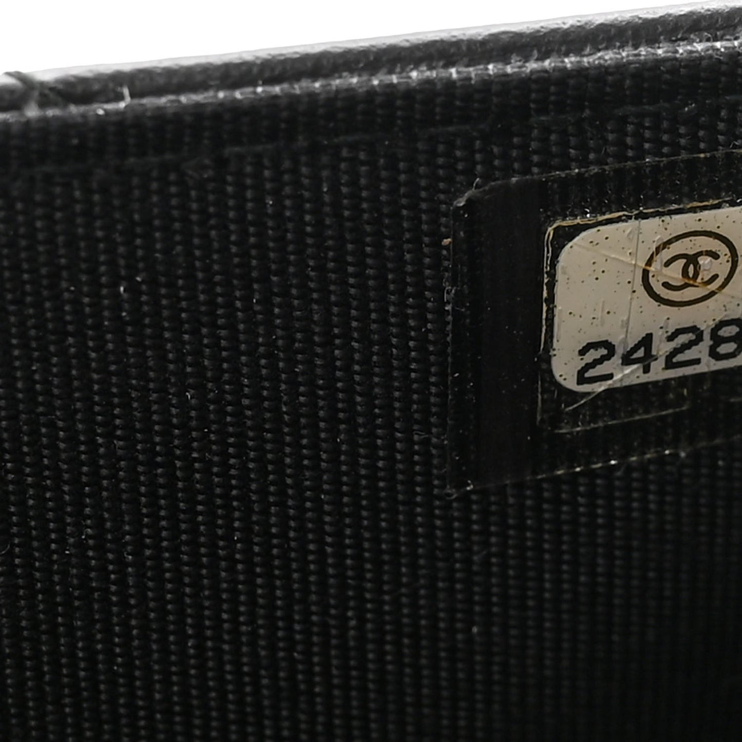 Aged Calfskin Quilted Lucky Charms 2.55 Reissue Wallet On Chain WOC Black