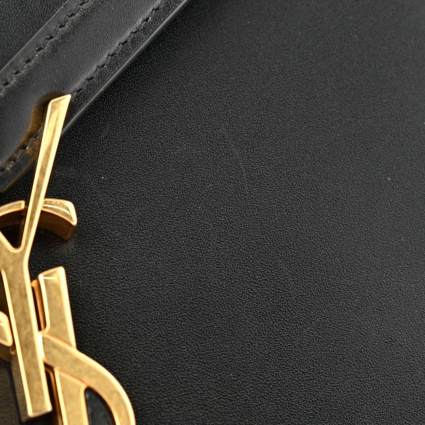 Calfskin Mini Classic Monogram Cassandra Top Handle Black