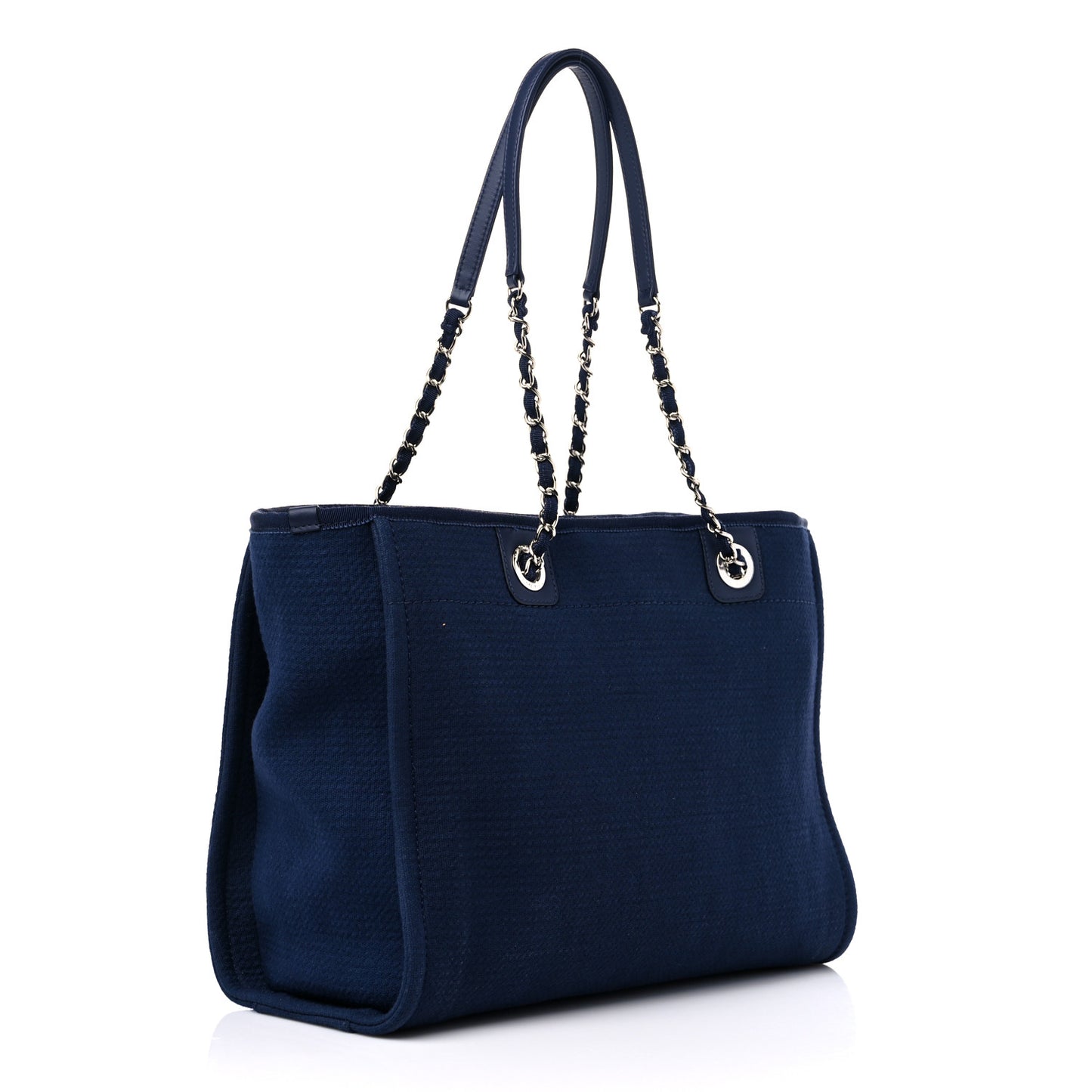 Mixed Fibers Small Deauville Tote Navy Blue