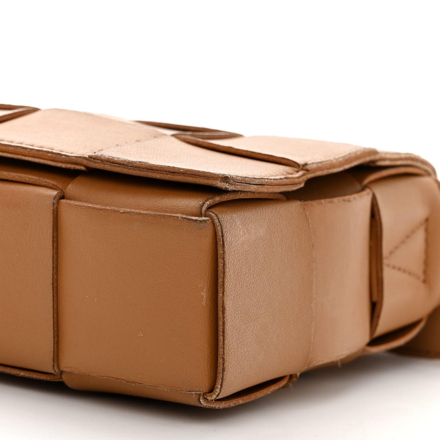Nappa Maxi Intreccio Cassette Bag Almond