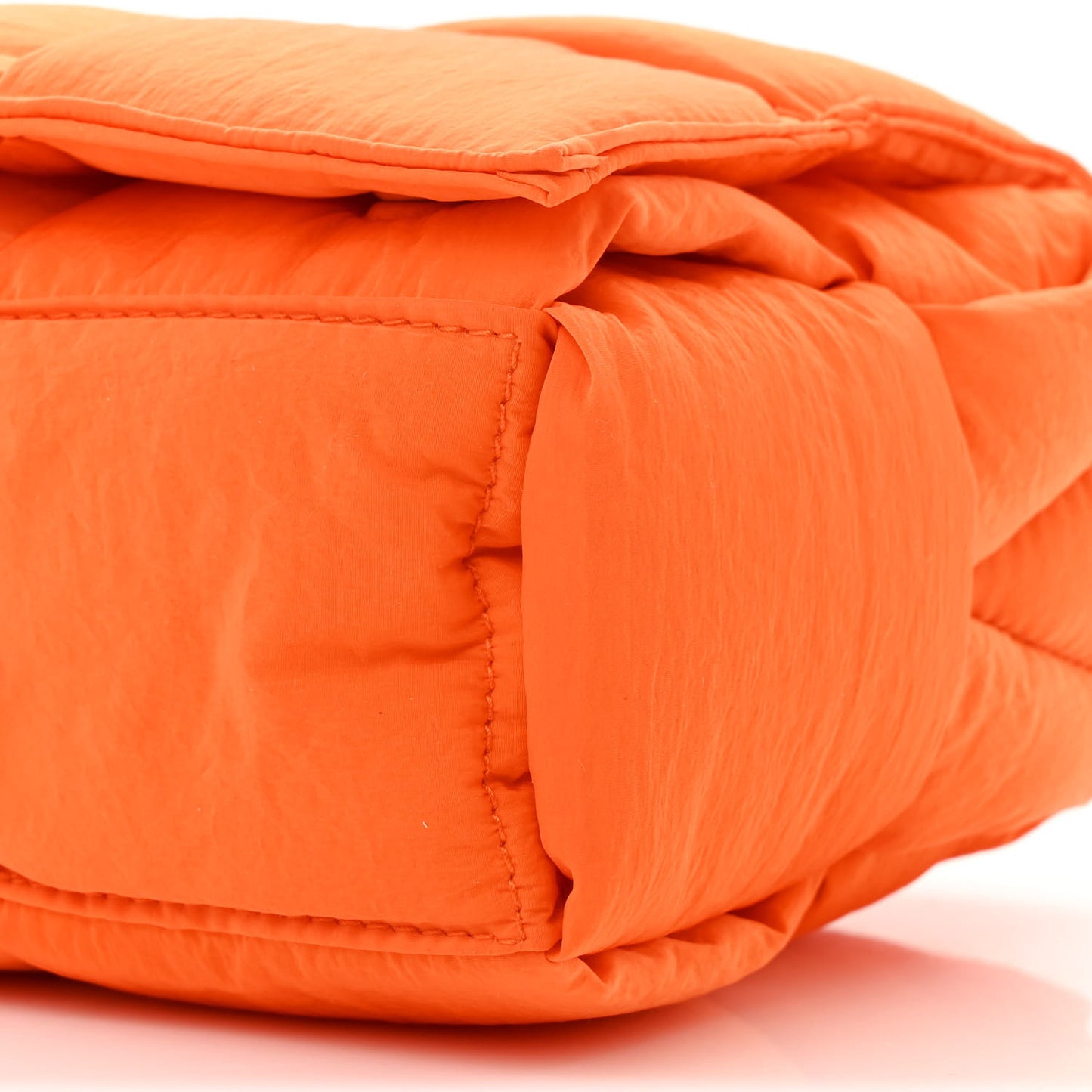 Nylon Intrecciato Padded Tech Small Cassette Bag Orange