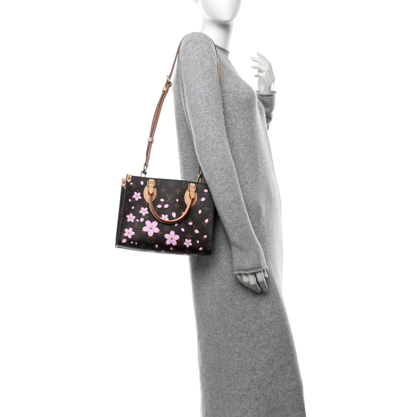 LV X TM Monogram Cherry Blossom Onthego PM Sakura Brown