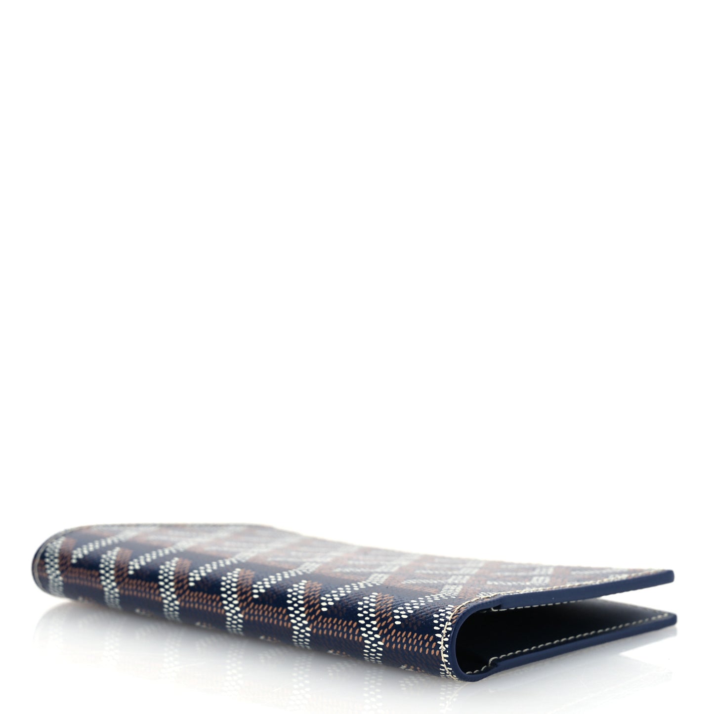 Goyardine Grenelle Passport Wallet Navy