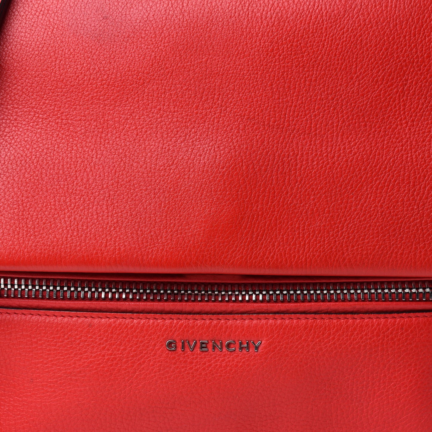 Calfskin Small Pandora Pure Flap Bag Medium Red
