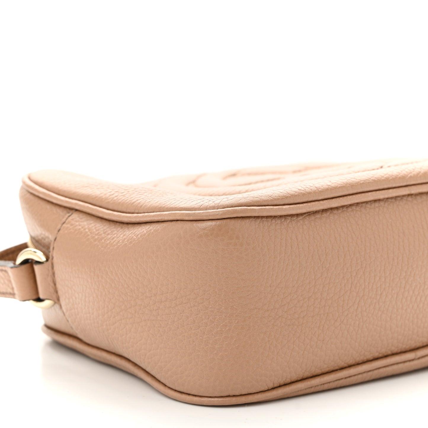 Pebbled Calfskin Small Soho Disco Bag Rose Beige