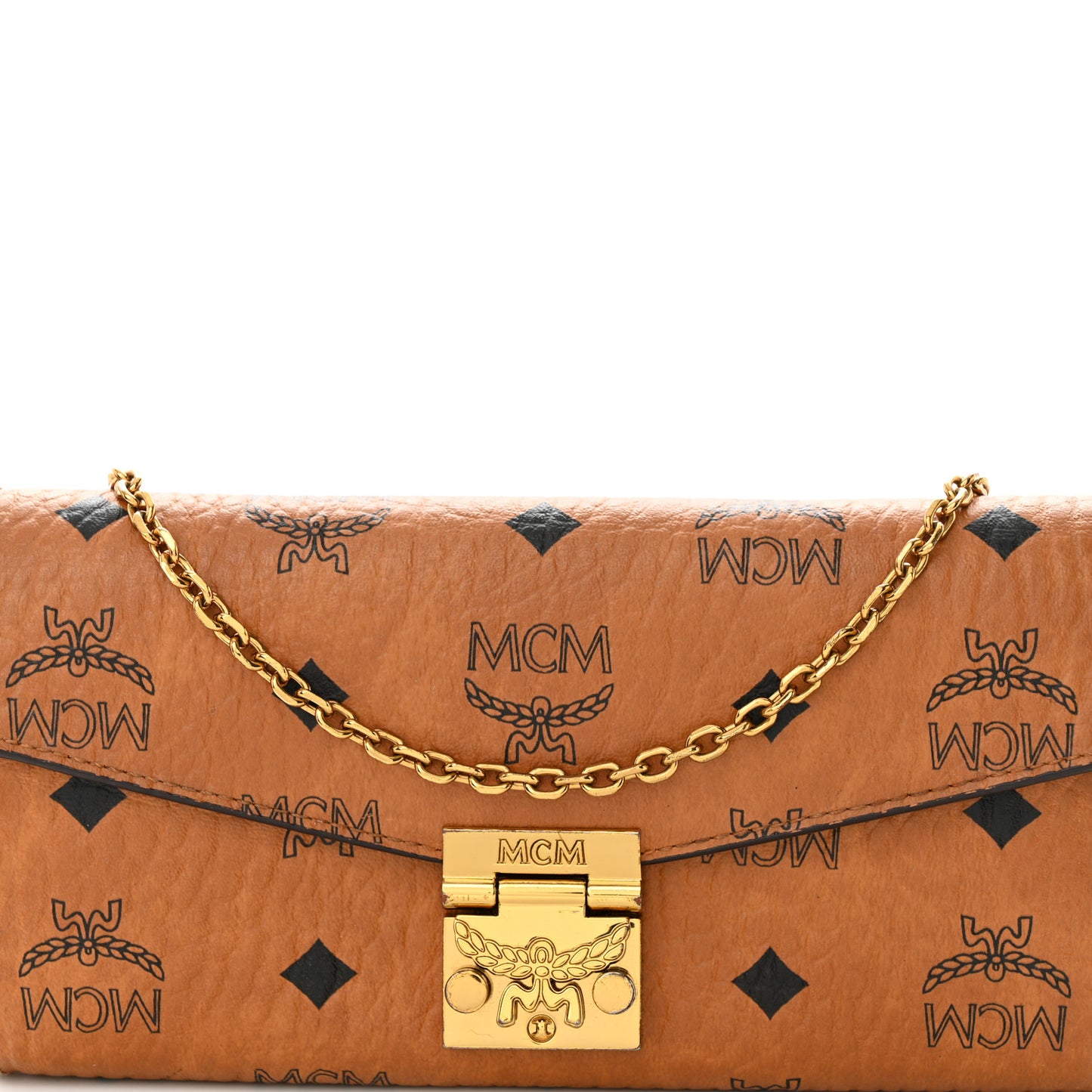 Visetos Large Patricia Wallet On Chain Cognac