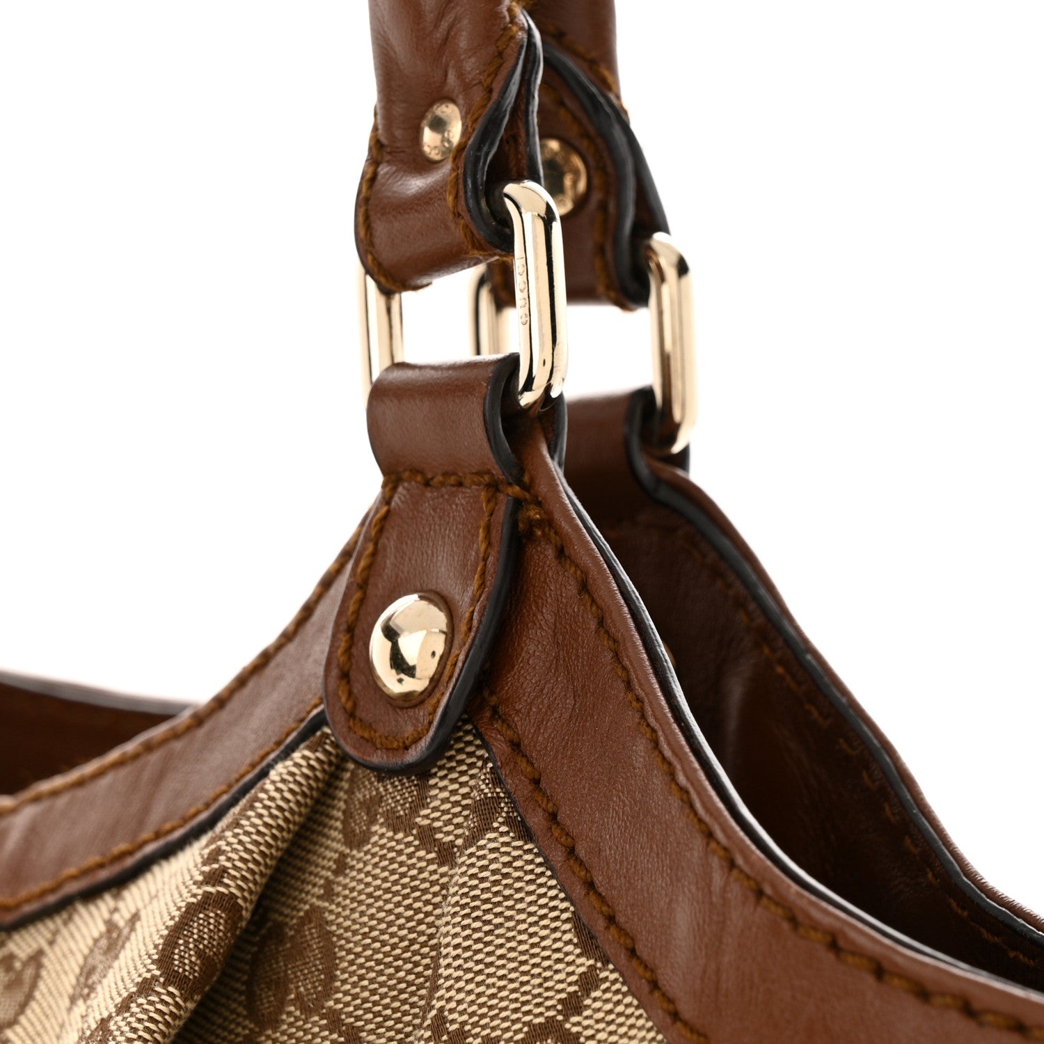Gucci Monogram Large Sukey Tote Brown 12 of 14