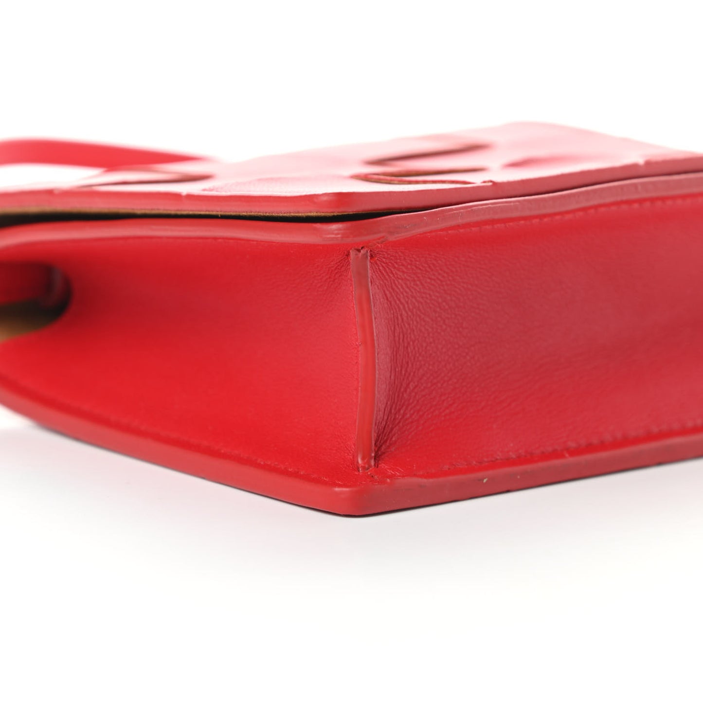 Lambskin Maxi Intrecciato Mini Cassette Crossbody Bag Bright Red