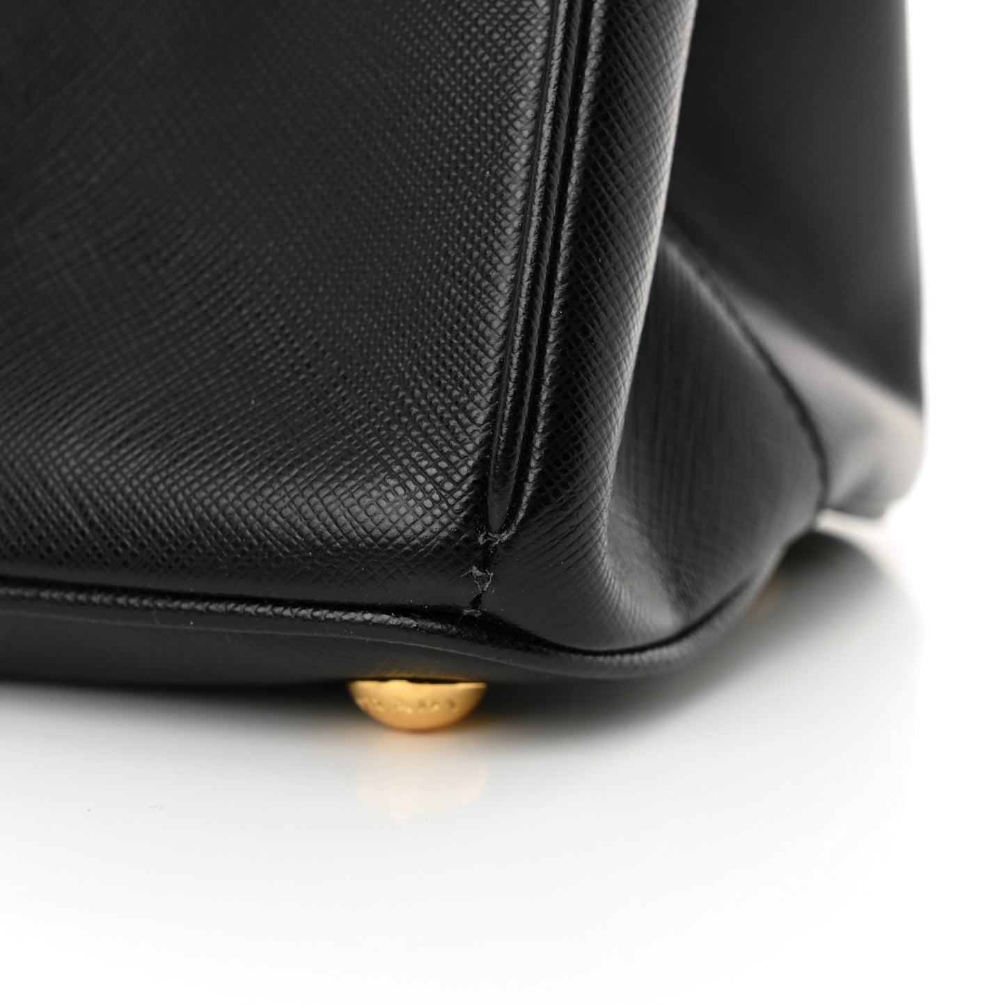 Saffiano Small Galleria Double Zip Tote Black