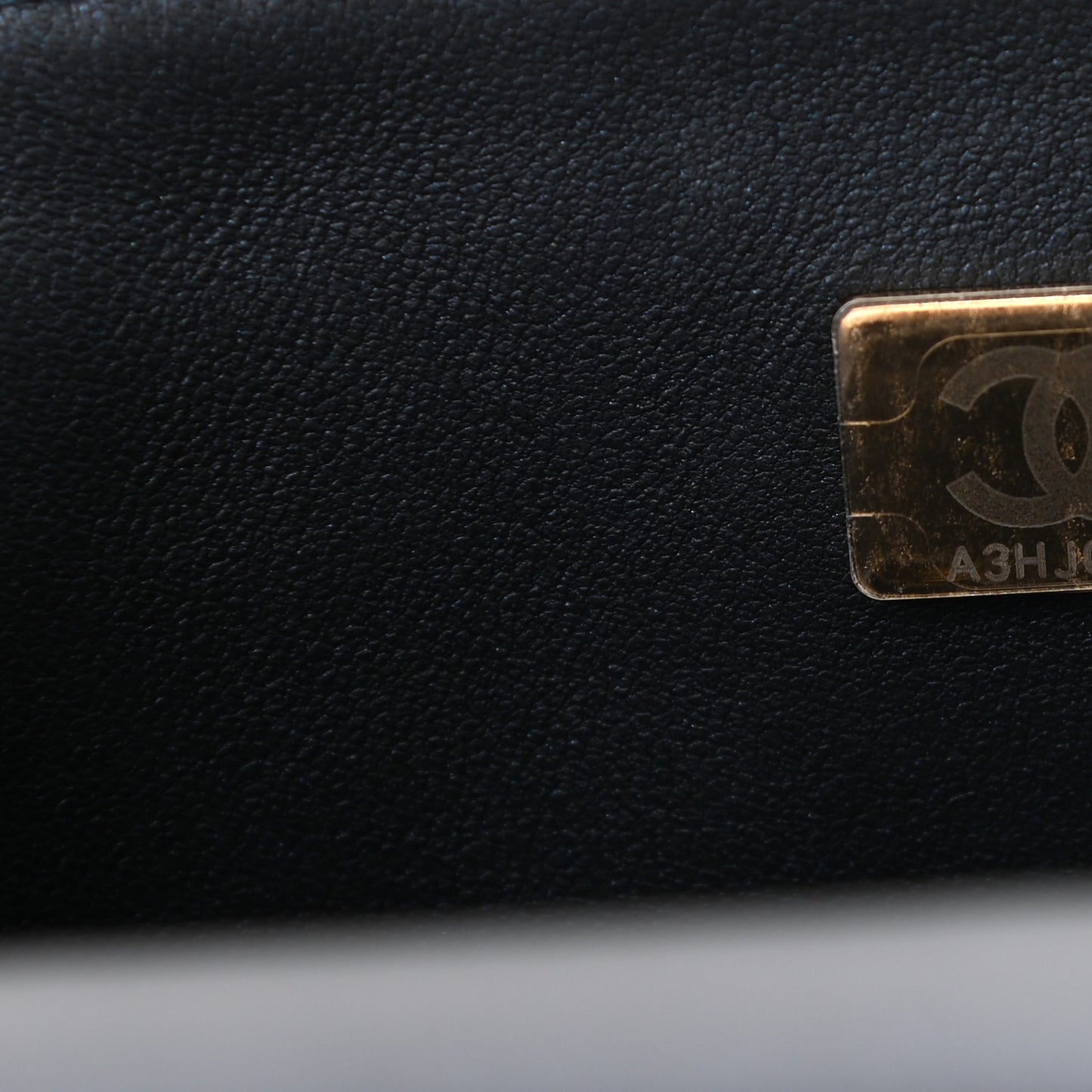 Lambskin Quilted Mini Top Handle Rectangular Flap Navy Blue