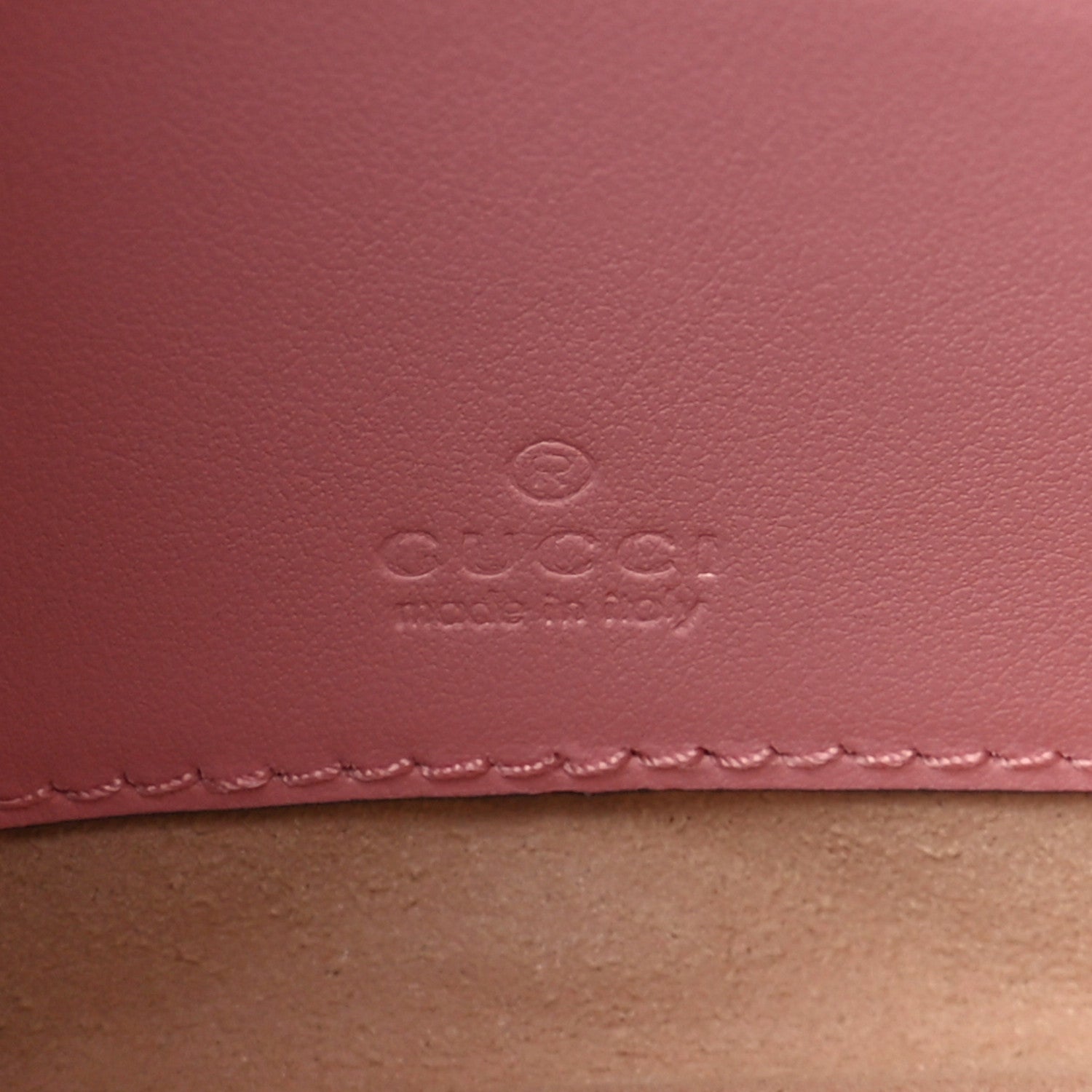 Gucci Calfskin Matelasse GG Marmont Wrist Wallet Wild Rose 6 of 7