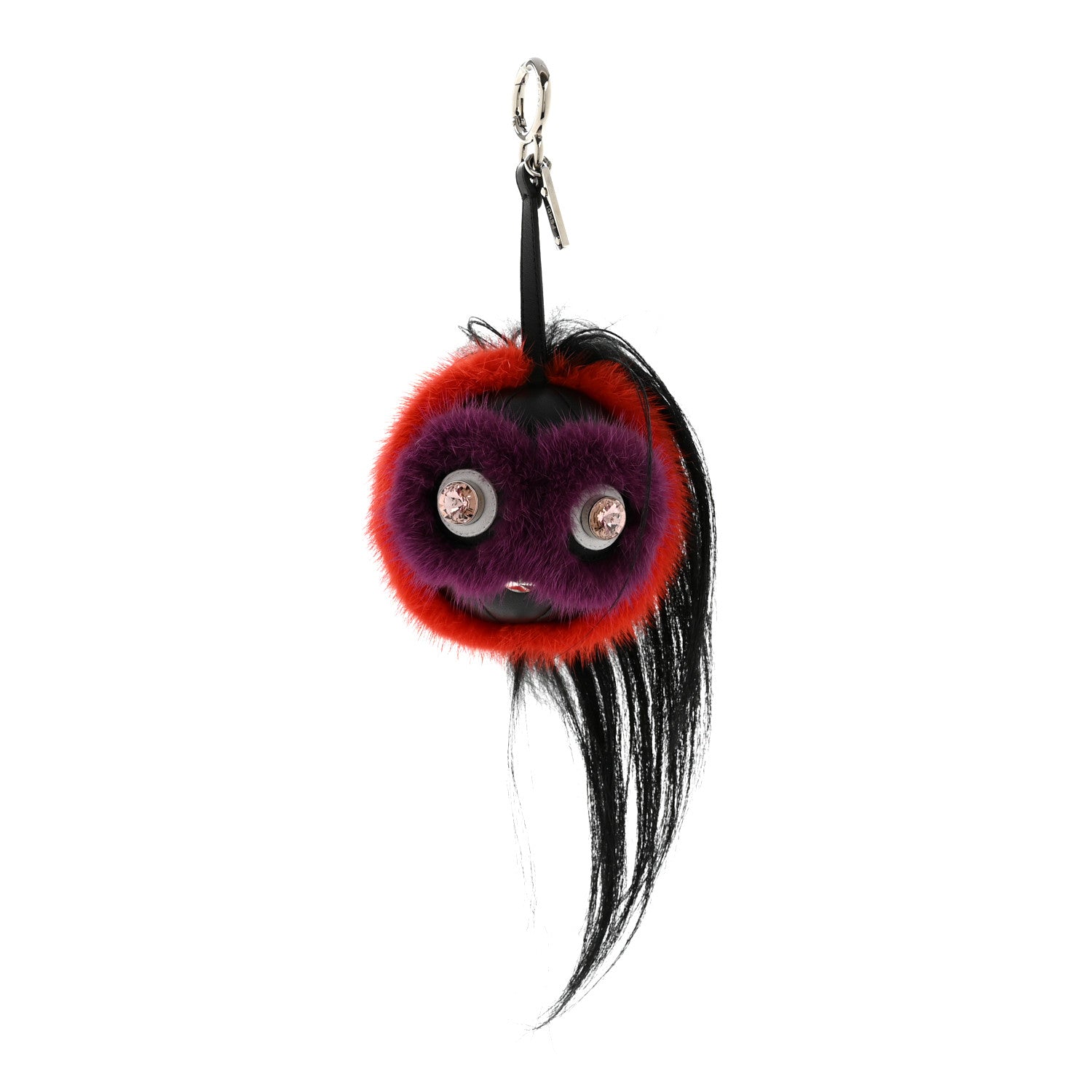 FENDI バグくん　ミンクチャーム Fendi Mink Goat Fur QuTweet Funkyfur Bag Bug Charm Red 1859288