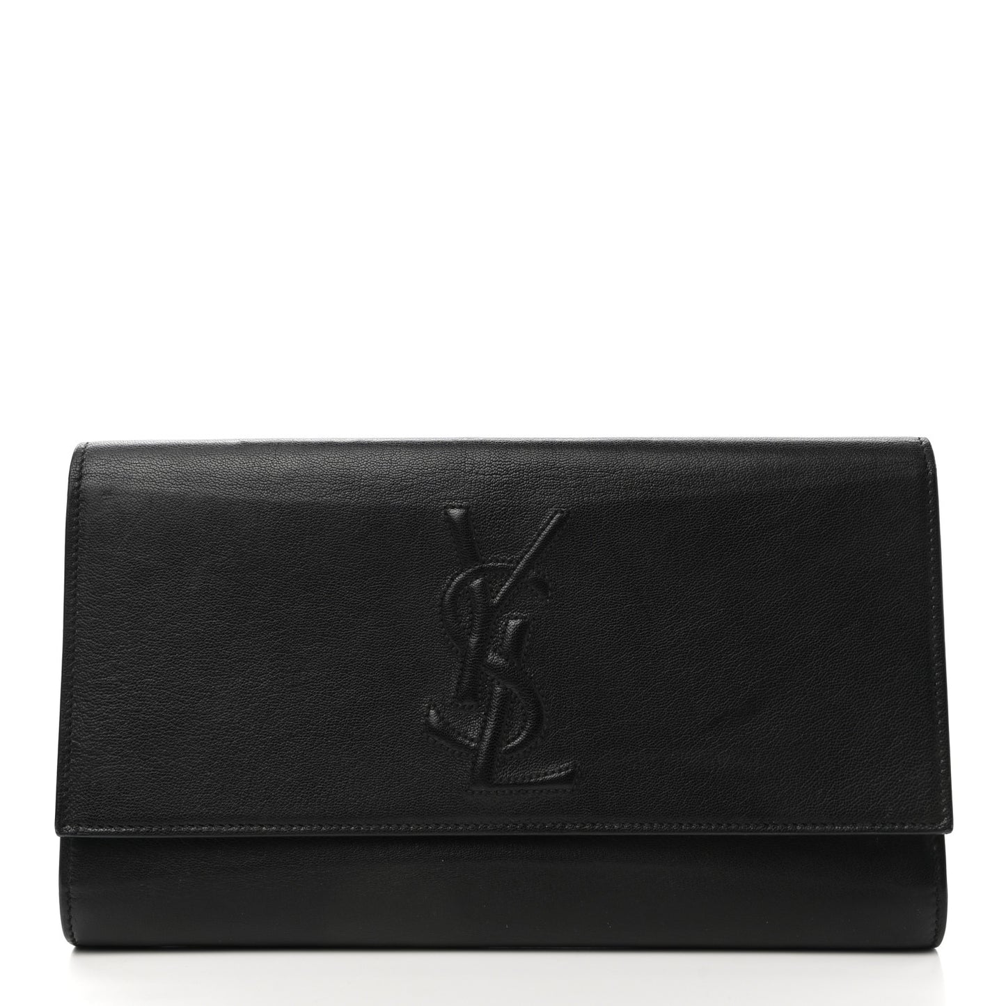 Calfskin Monogram Large Belle De Jour Clutch Black