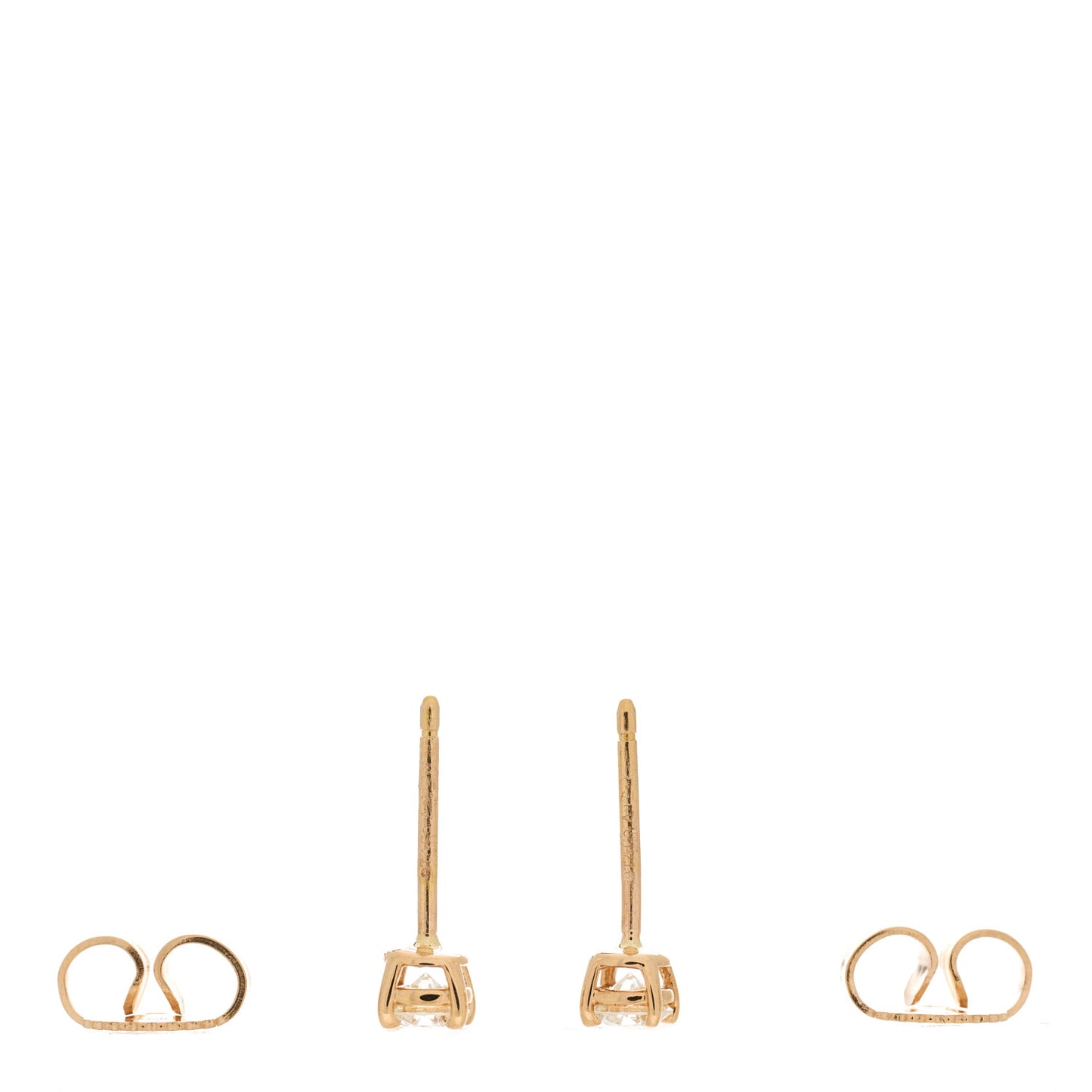 18K Rose Gold Diamond .22ctw Solitaire Earrings