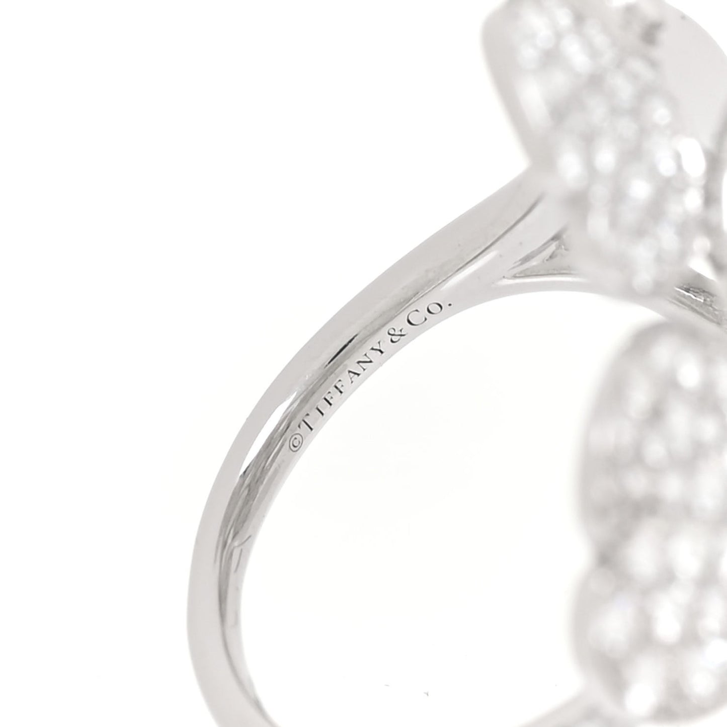 Platinum Diamond Paper Flowers Cluster Ring 49 5