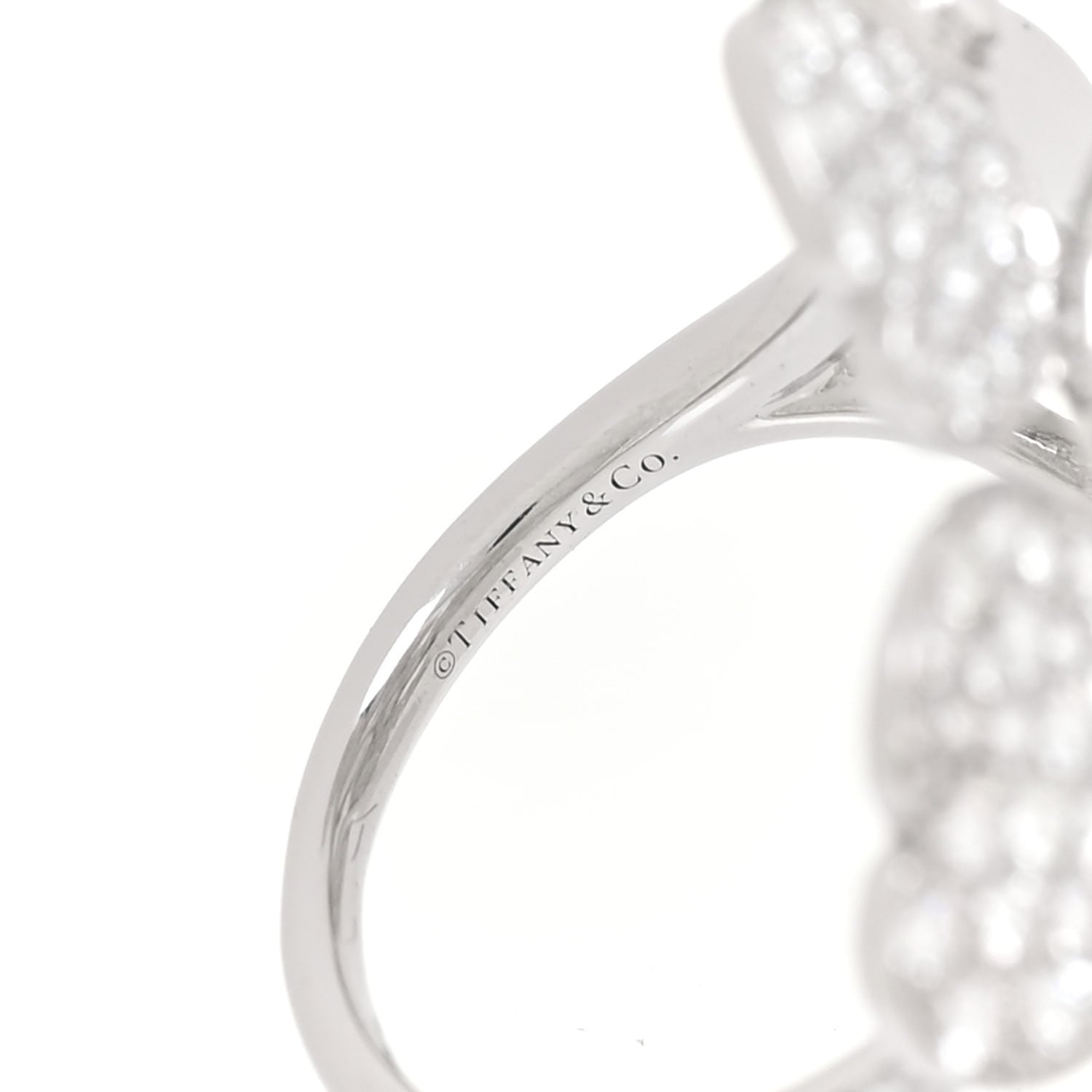 Tiffany Platinum Diamond Paper Flowers Cluster Ring 49 5 4 of 6