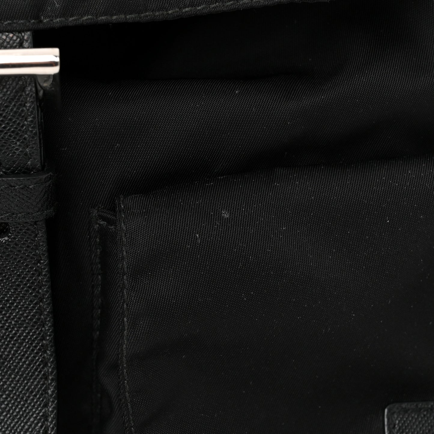 Tessuto Nylon Saffiano Medium Backpack Black