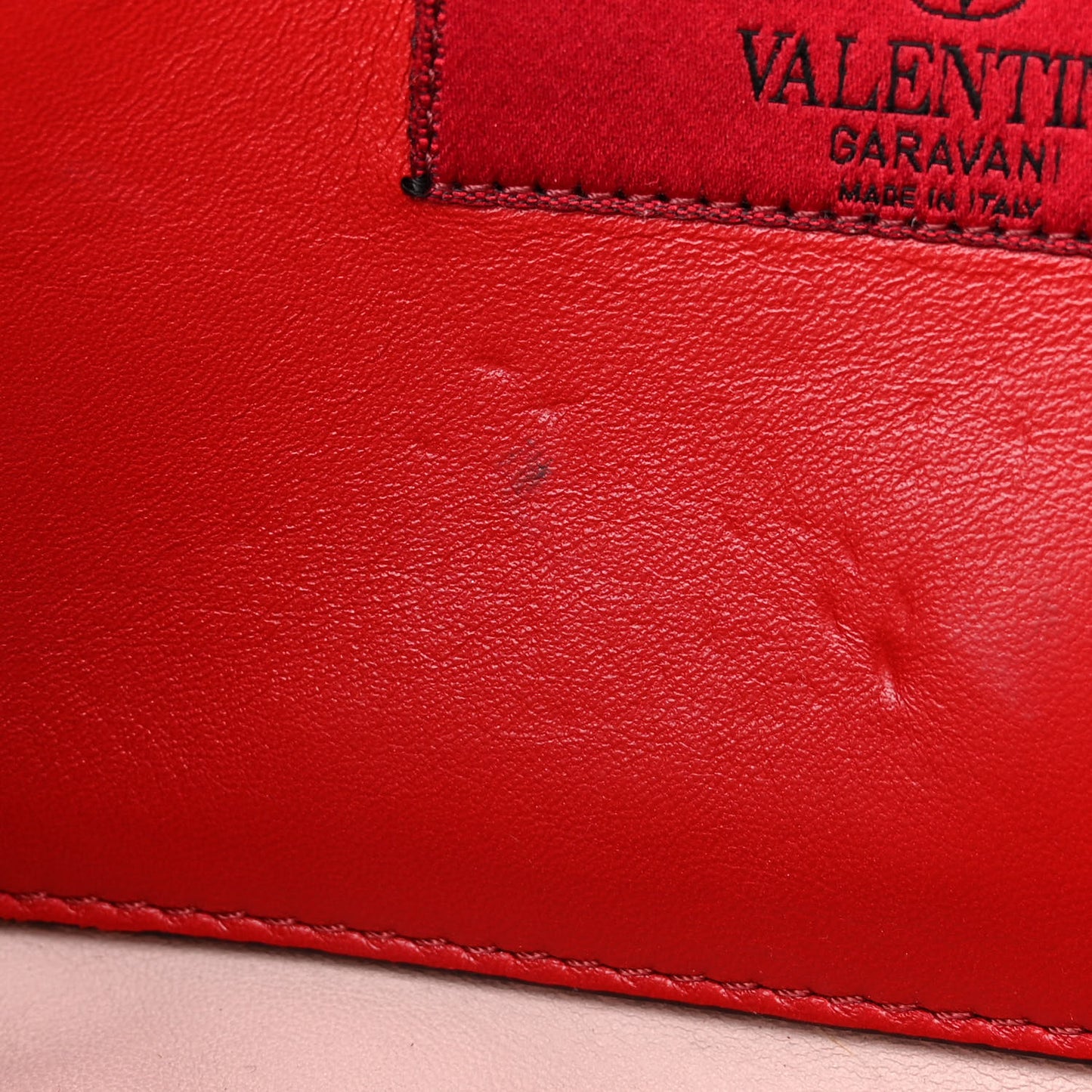 Velvet Rockstud Spike Wallet on Chain Water Rose