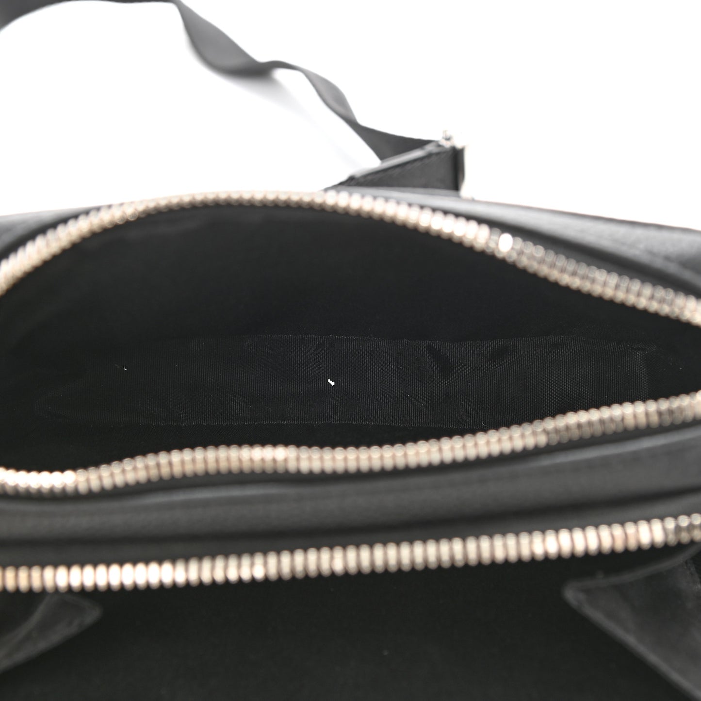 X SHAWN STUSSY Grained Calfskin Double Zip Crossbody Pouch Black