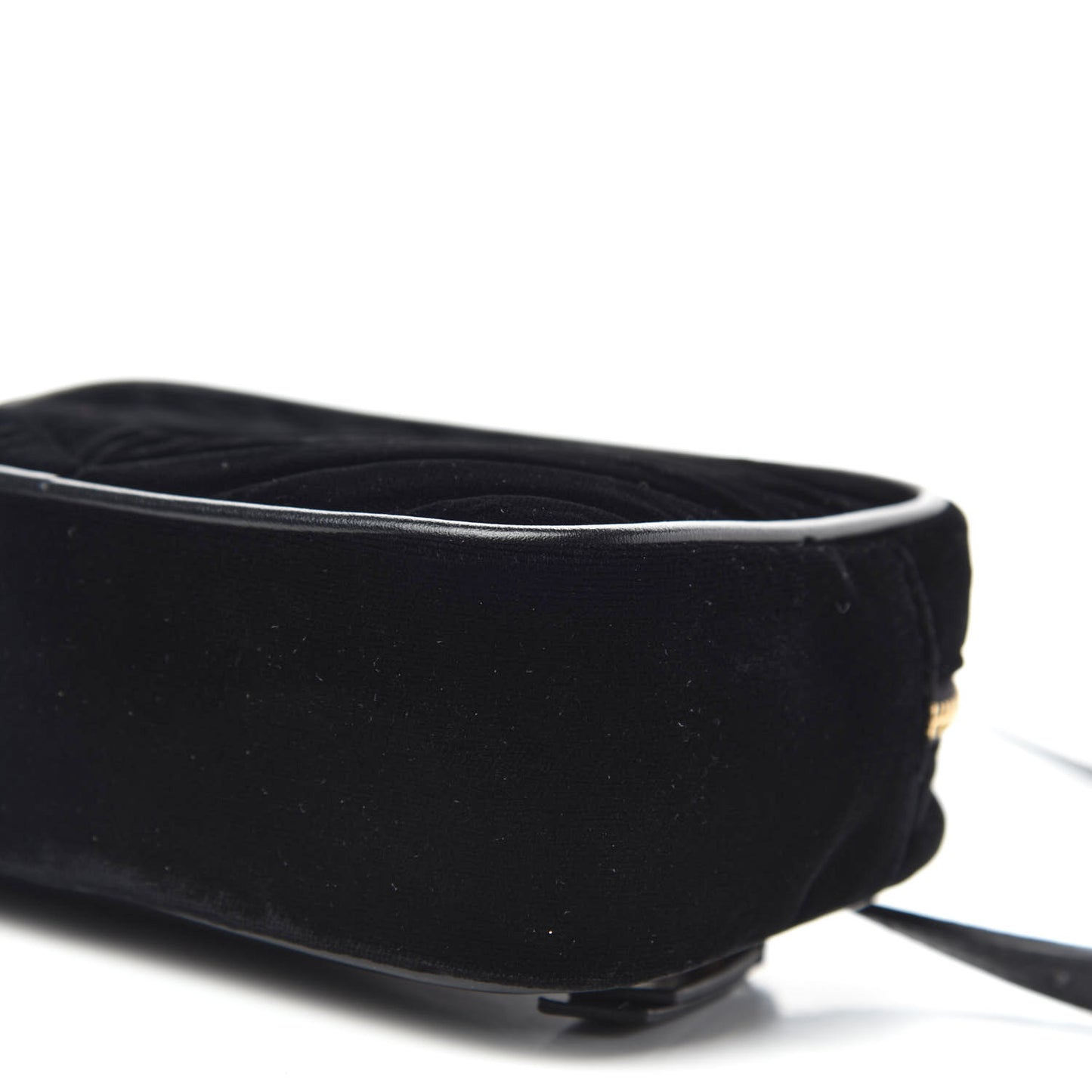 Velour Matelasse Monogram Lou Belt Bag Black