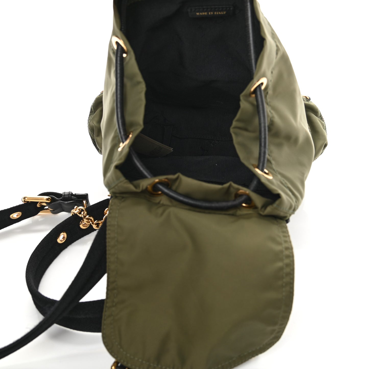 Nylon Small Crossbody Rucksack Backpack Canvas Green