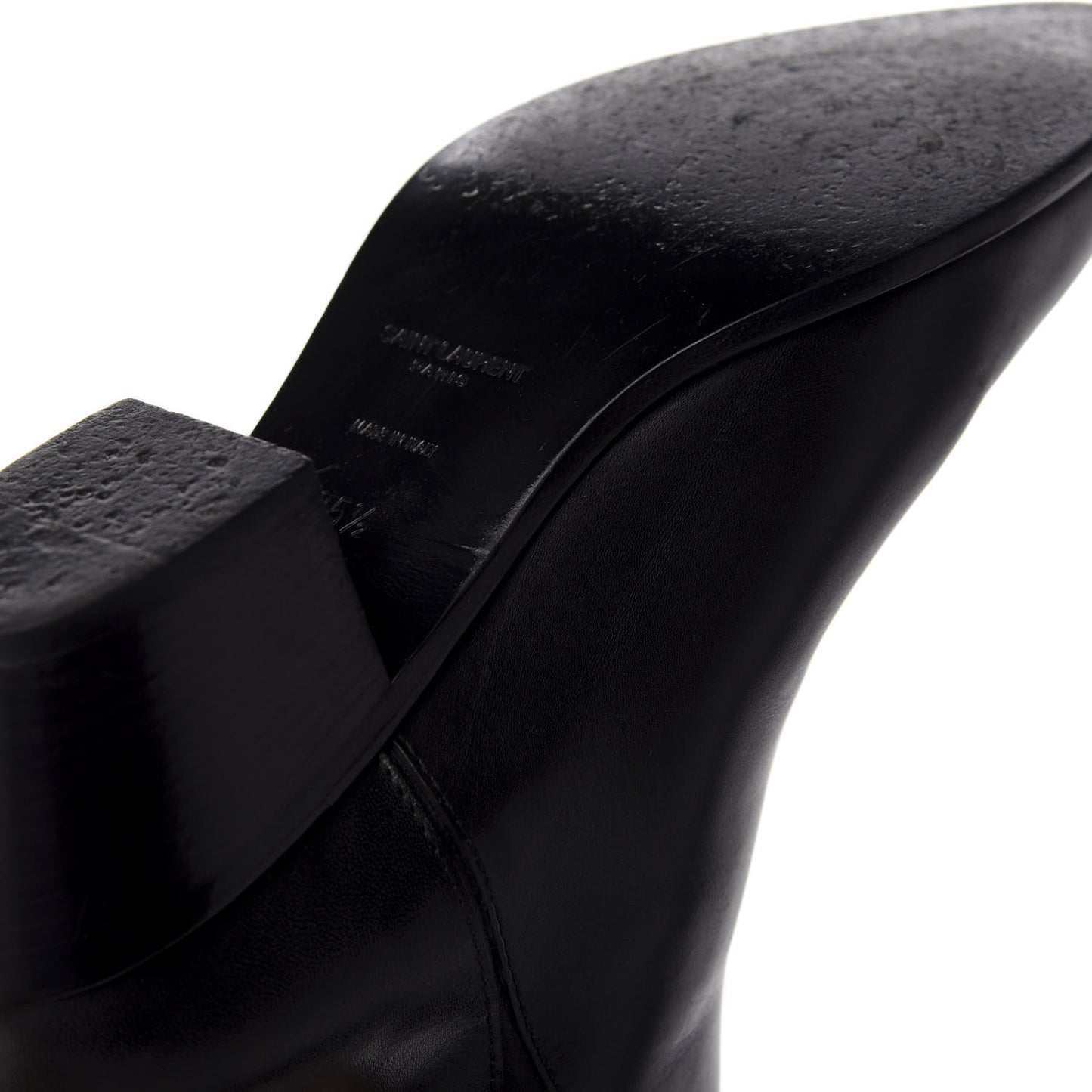 Calfskin Rock Long Boots 35.5 Black