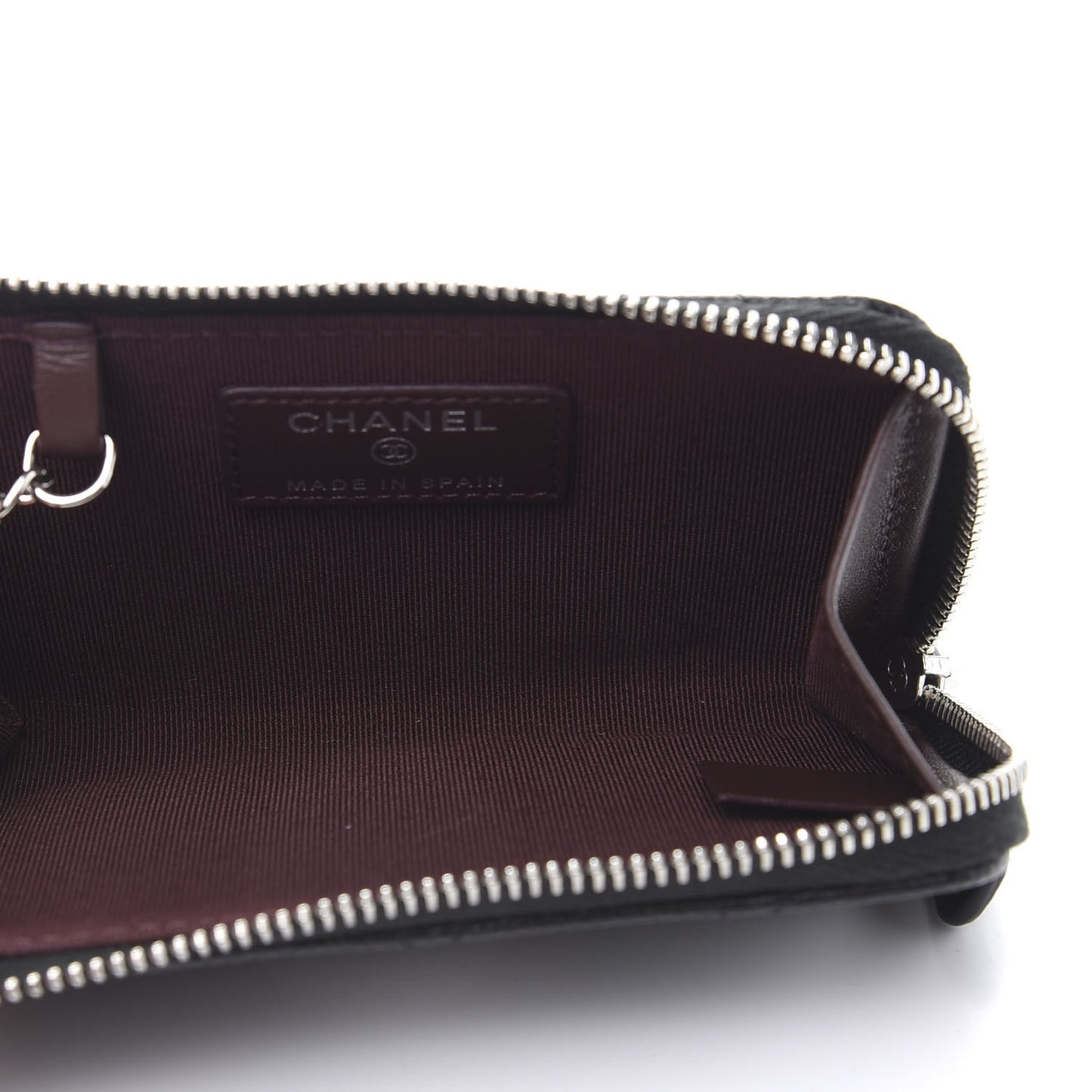 Caviar Quilted Key Holder Case Black