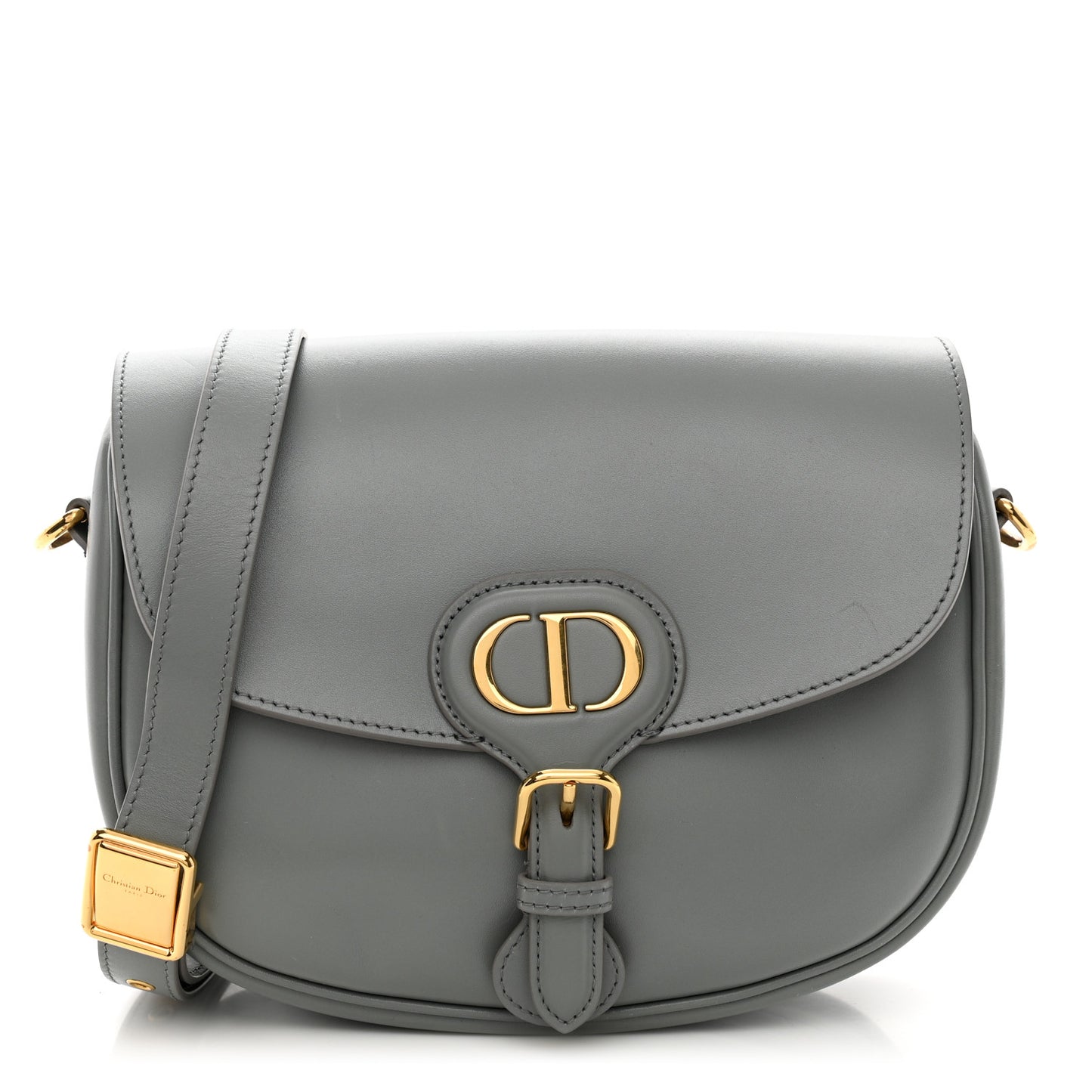 Box Calfskin Medium Bobby Flap Gray